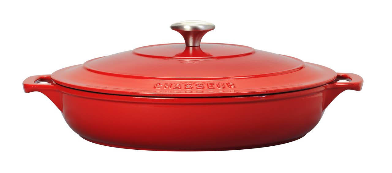 Chasseur Enameled Cast Iron Braiser with Lid 2.6qt