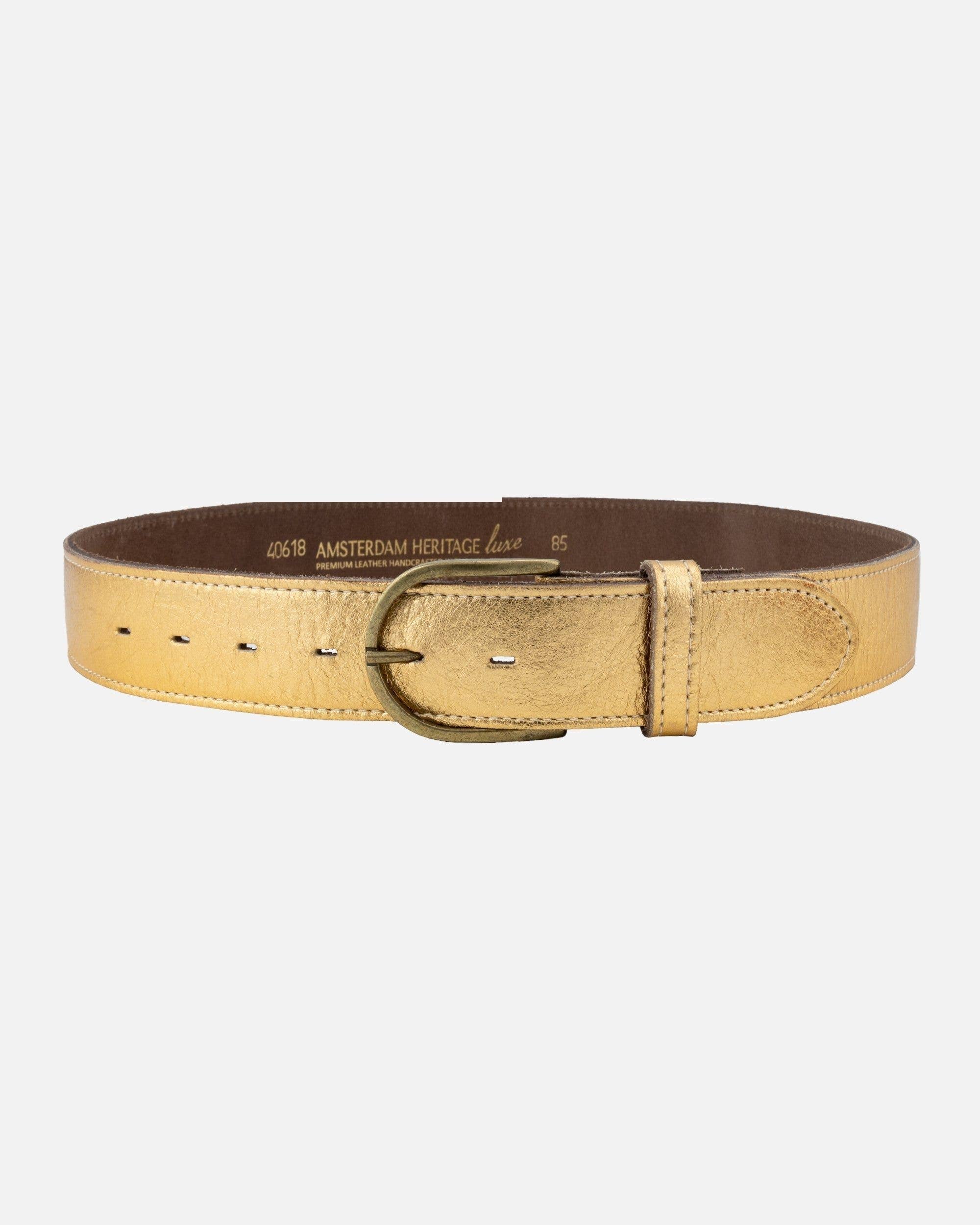 MADE TO ORDER Jeany | Metallic Leather Belt with Removable Buckle