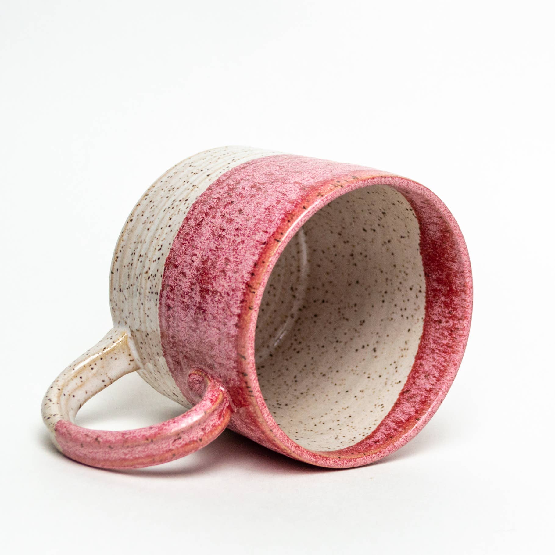 Frosted Cherry Hand-thrown, in Ohio, Ceramic 12-14 oz Mug