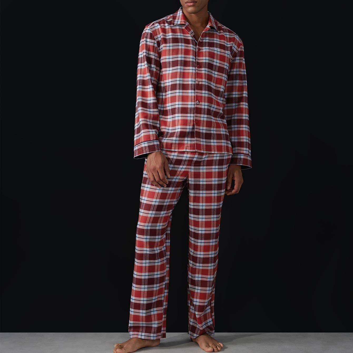 Men's Brushed Flannel Button Up Set