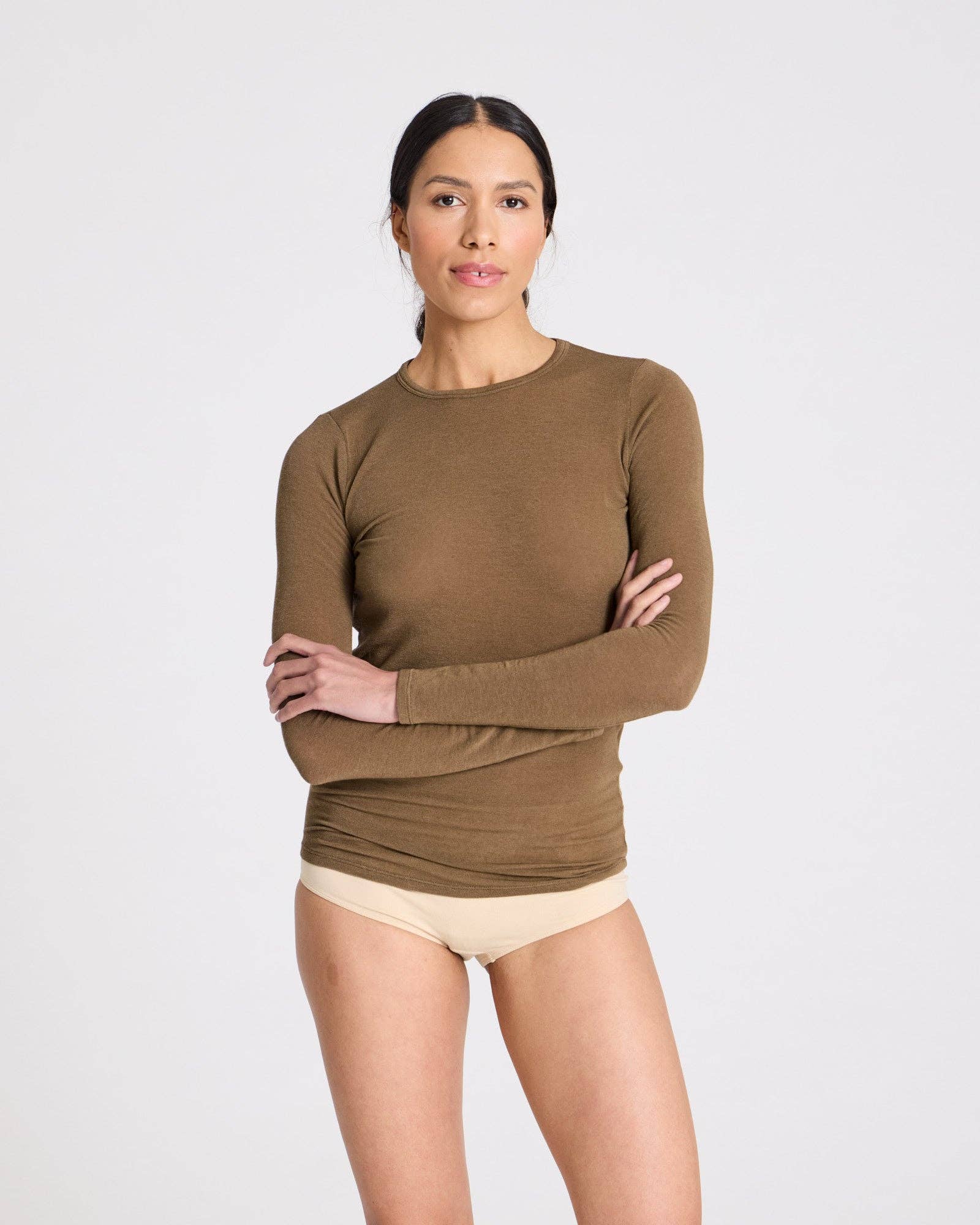 Thyra Wool Top - Kangaroo