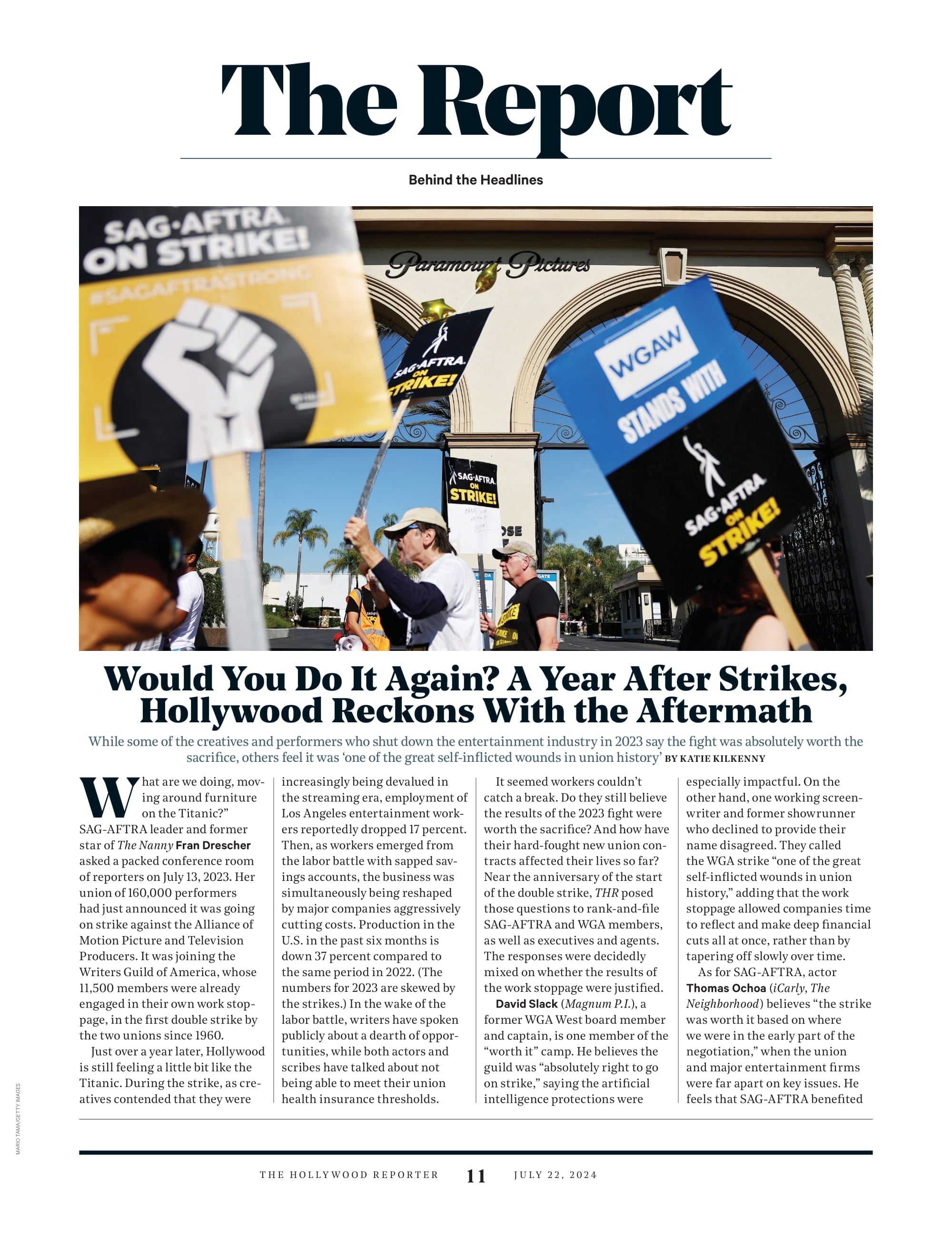 The Hollywood Reporter - 24.07.22 Edition: Hollywood A Year After The Strikes, Disney's Hack Attack Fallout, The Trauma And Tragedy Of Euphoria & More!