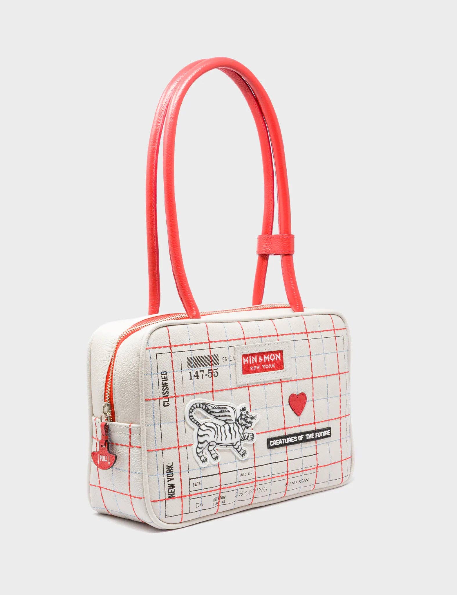 121 Shoulder Bag Cream Leather - Lovestitch Design