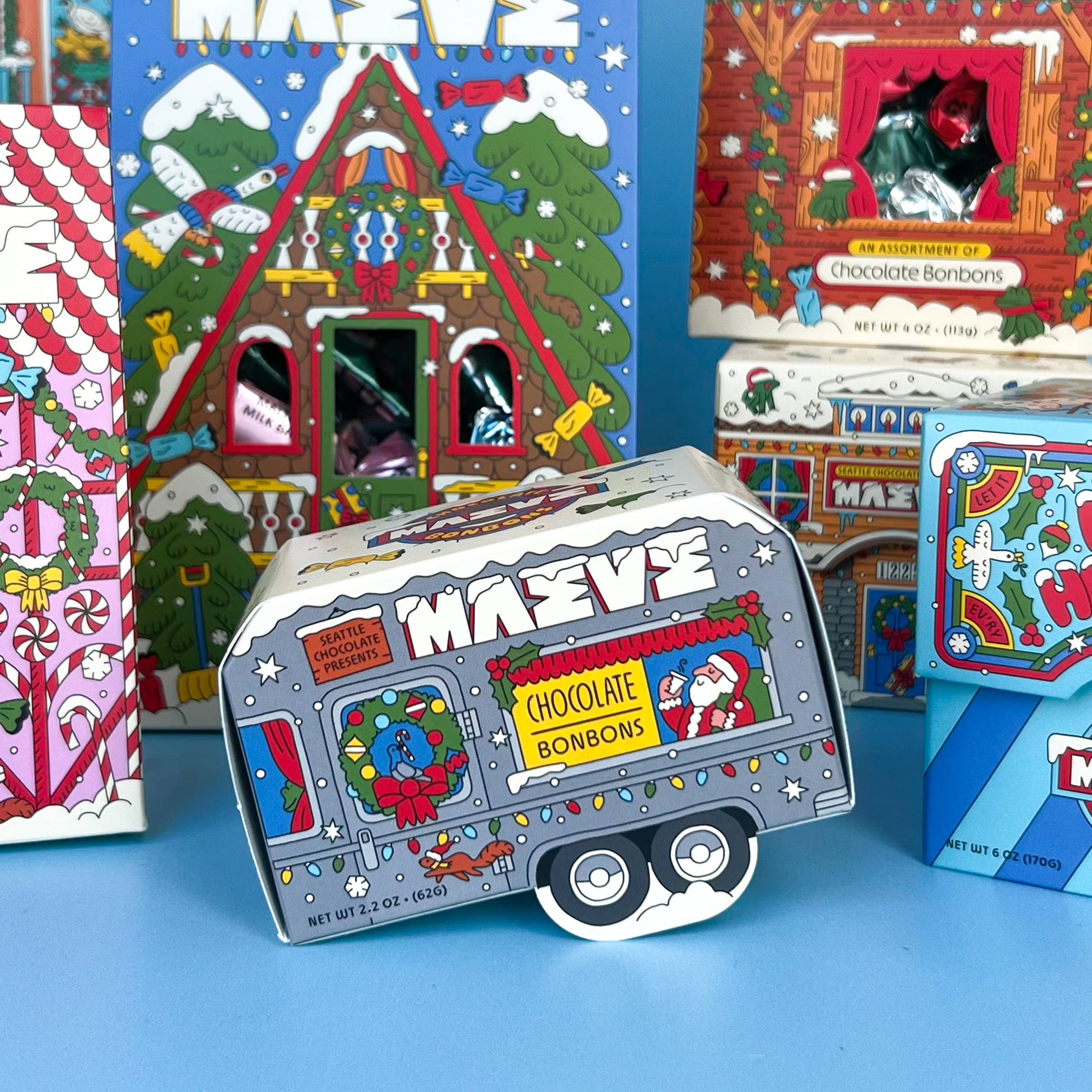 NEW! Holiday - Santa's Camper Bonbon Box - 2.2oz