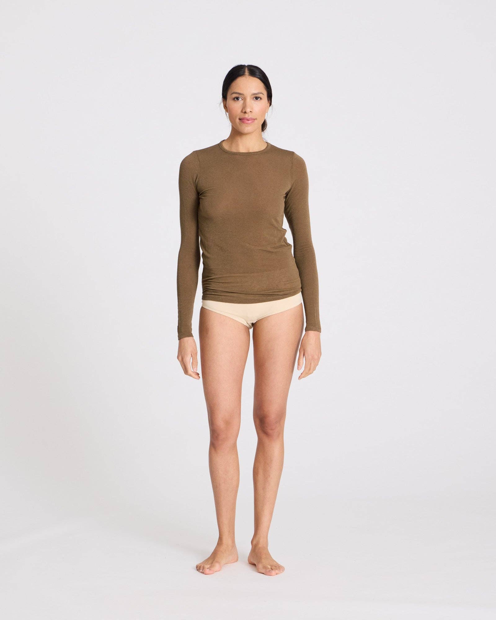 Thyra Wool Top - Kangaroo