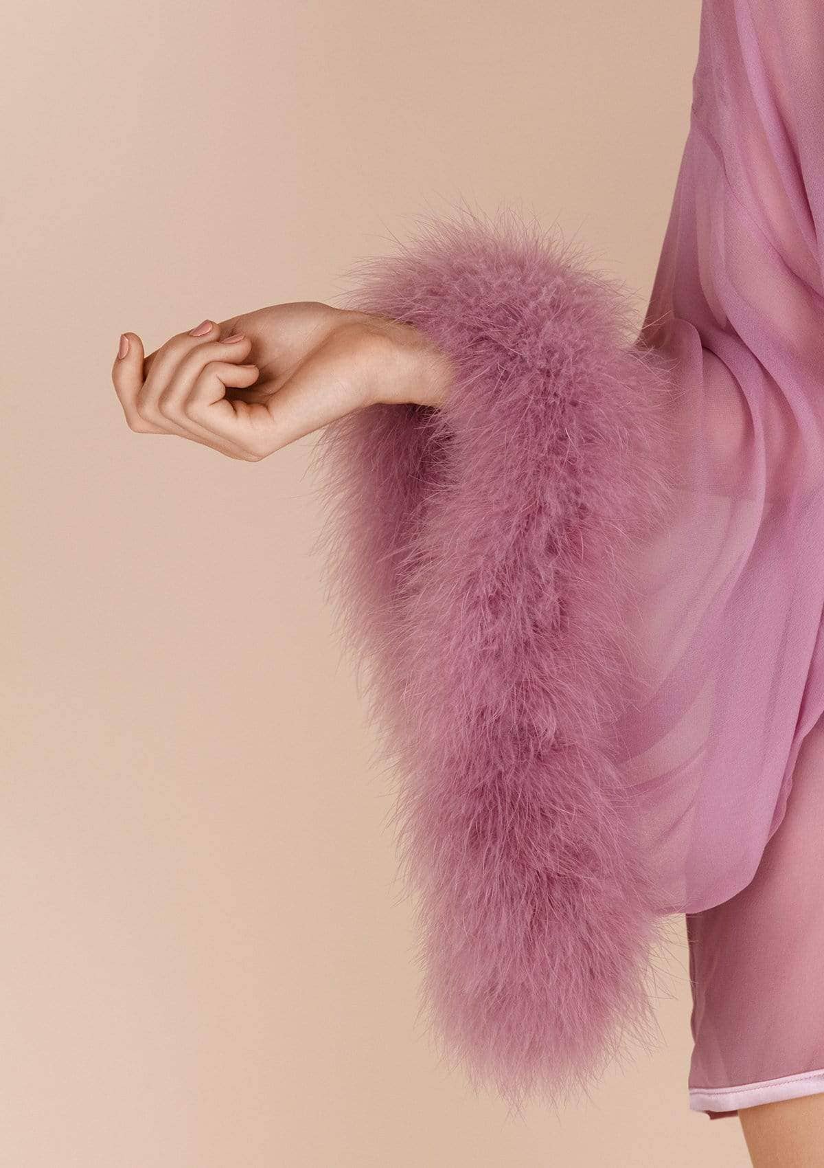 Diana Silk and Marabou Feather Robe