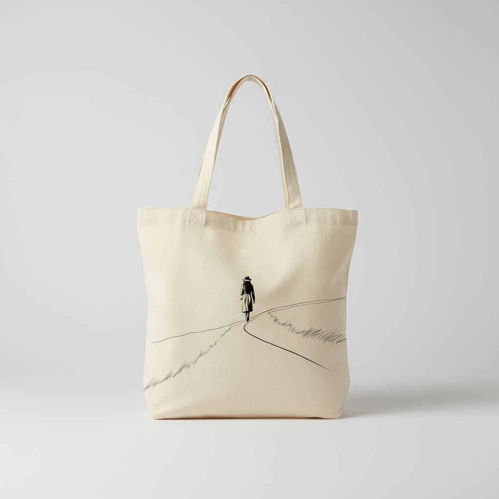 The Wayfarer Tote | Minimalist Line Art Eco Canvas Bag
