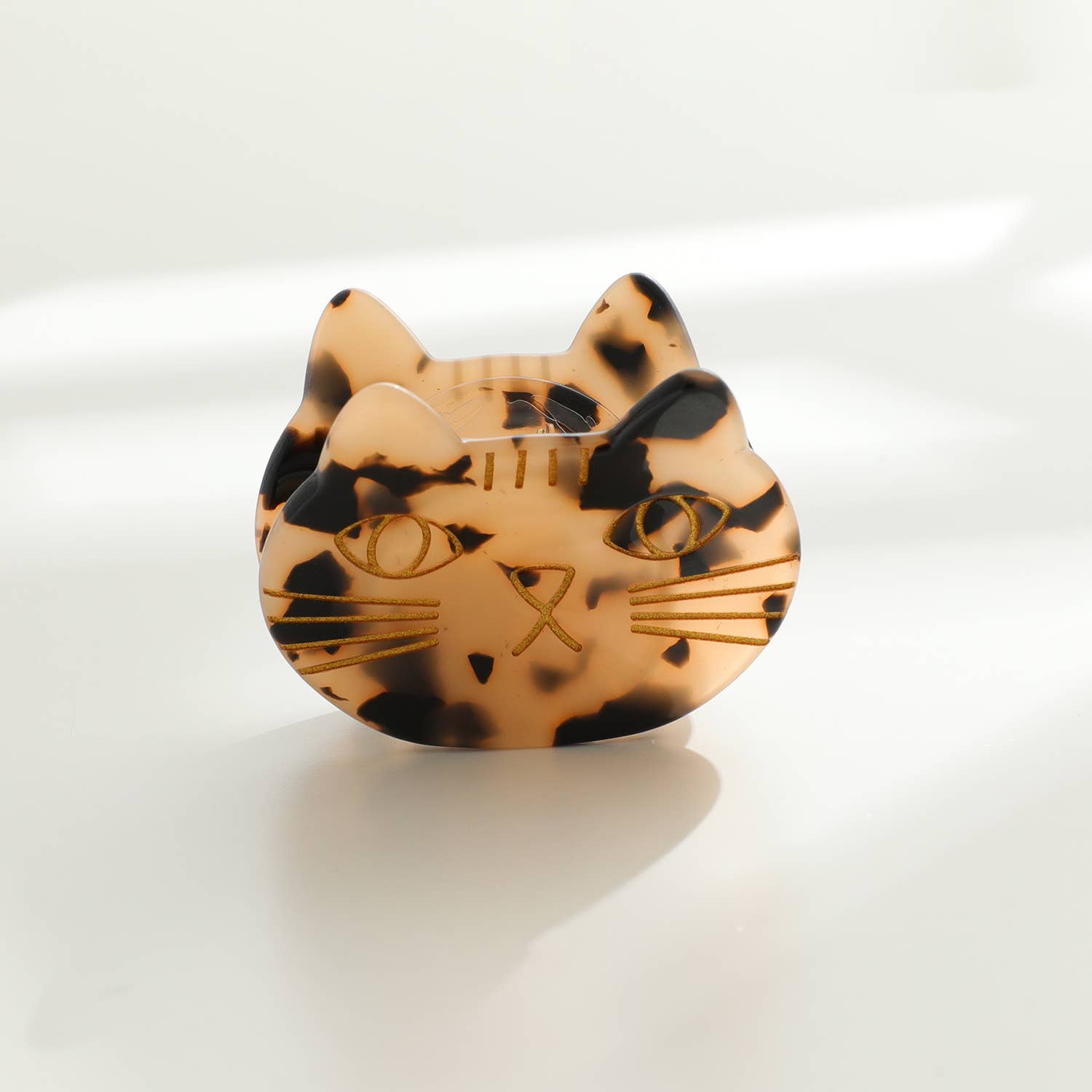 Ginger | Small Cat Face Claw Clip