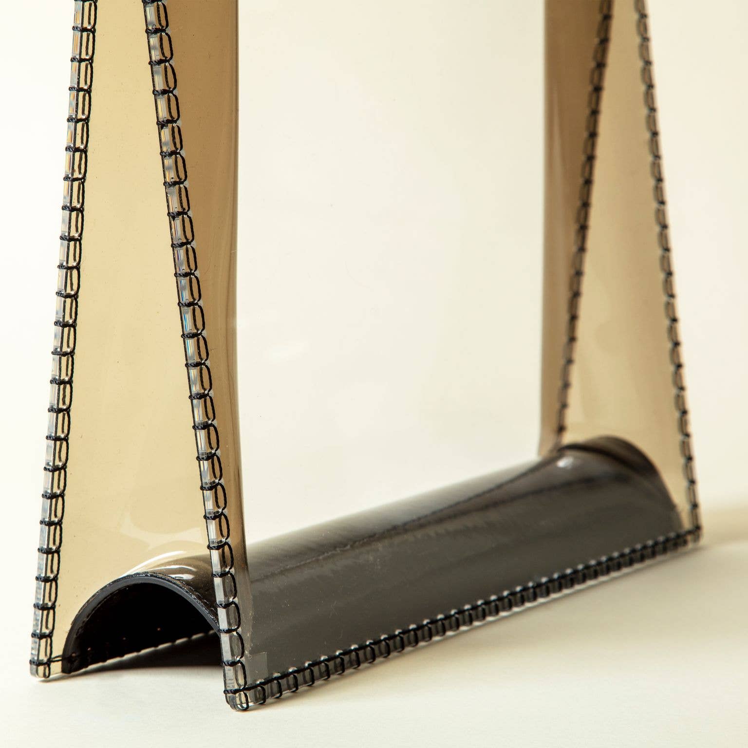 7041 Clear Top Handle Bag with Black Handle