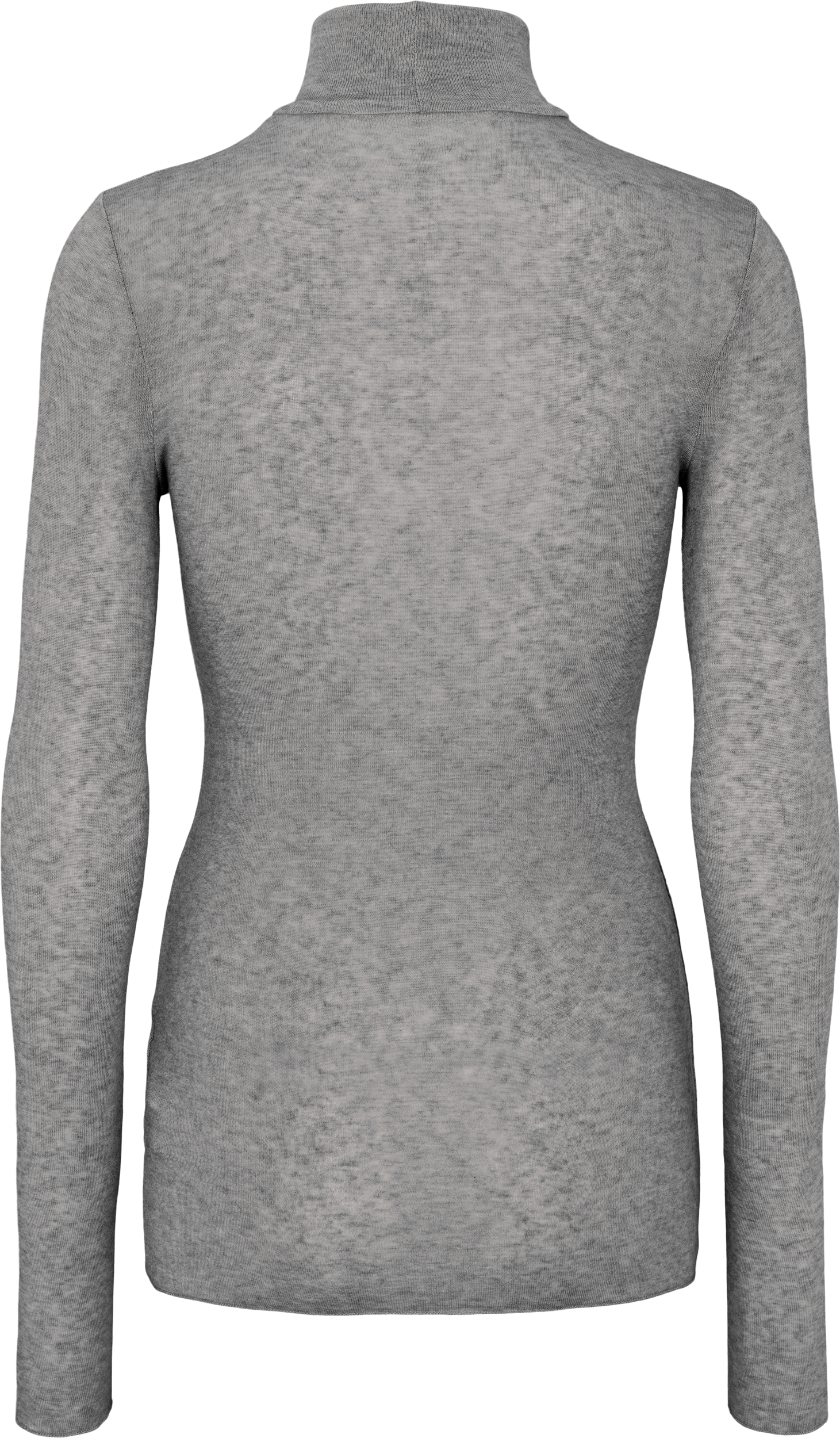 Anna Wool Turtleneck - Light Grey Melange