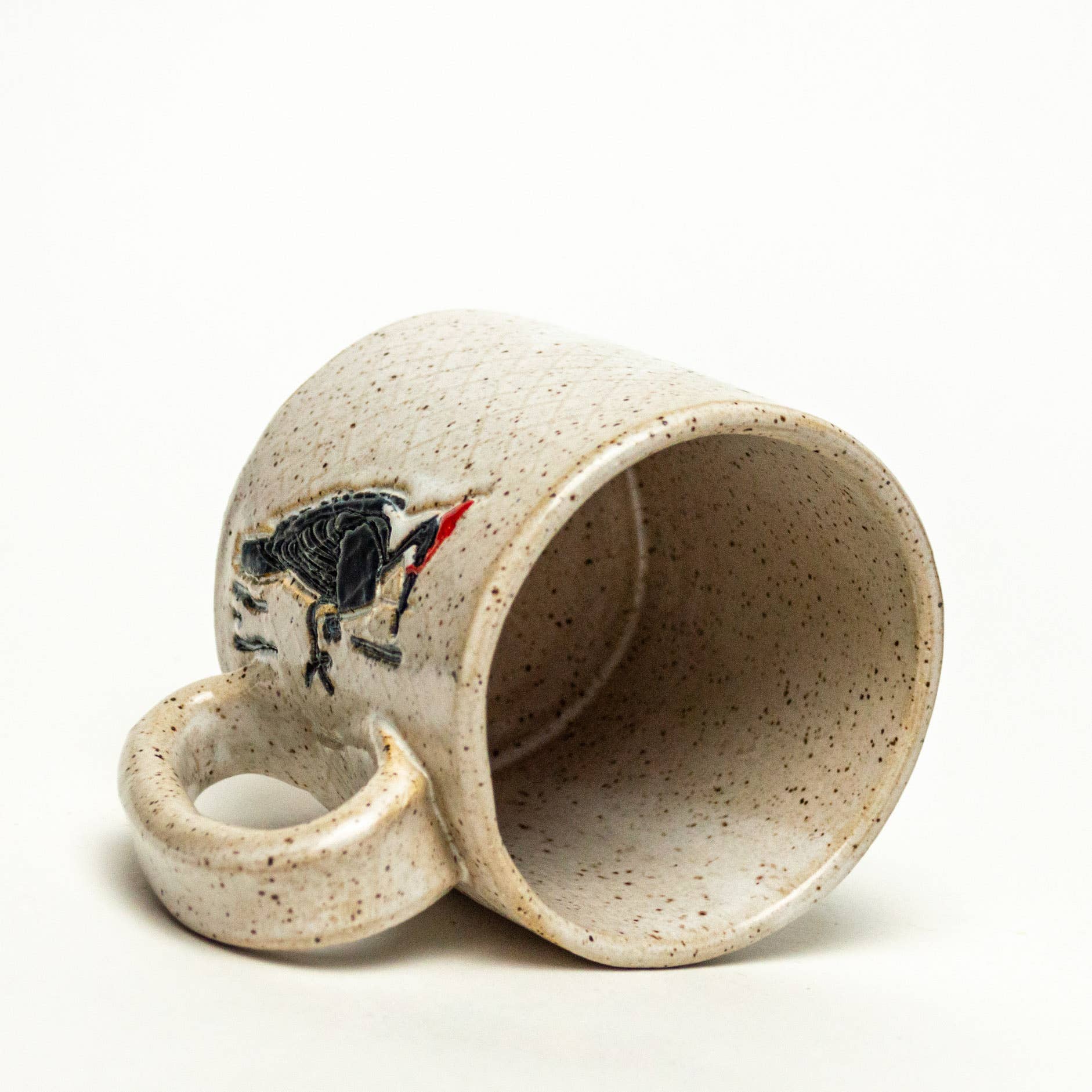 Woodpecker Design Handmade, in Ohio, Ceramic White 10oz