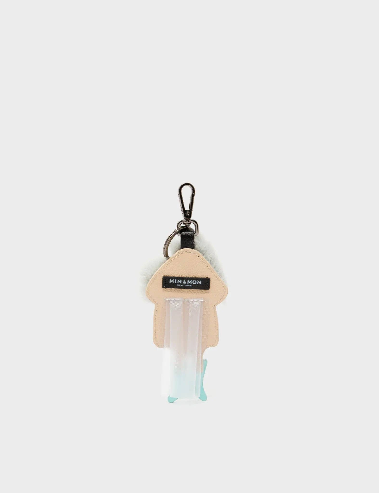 Monster Charm - Gray Faux Fur and Aquatic Blue Leather Boots