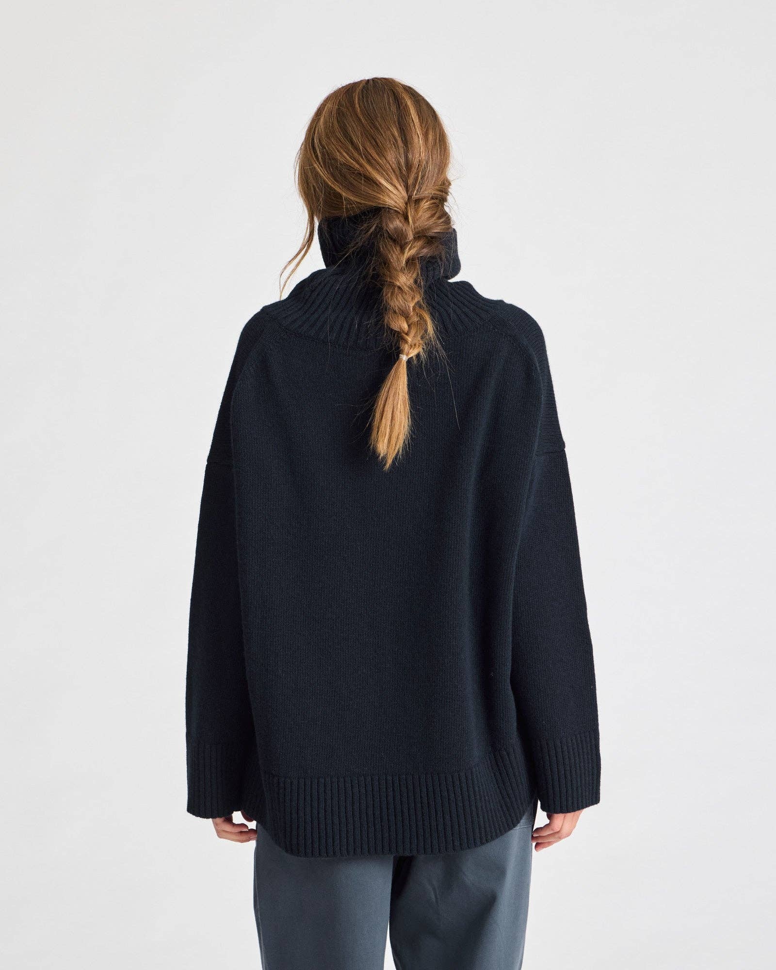 Vita Lambswool Jumper - Midnight Blue
