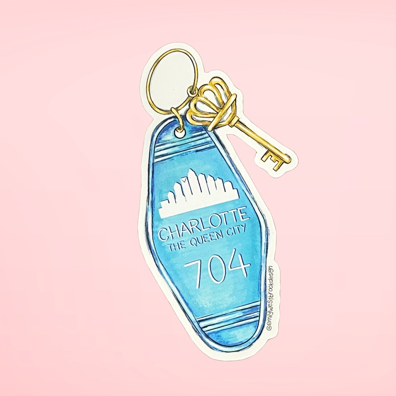Charlotte, NC Key Sticker