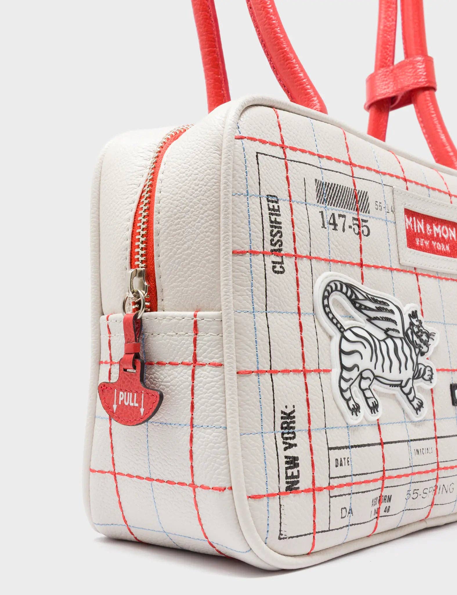 121 Shoulder Bag Cream Leather - Lovestitch Design