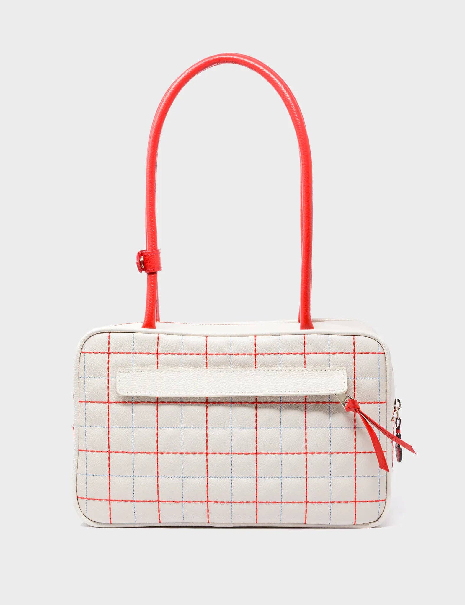 121 Shoulder Bag Cream Leather - Lovestitch Design