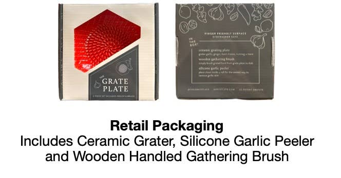 Blue 3 Piece Set: Ceramic Grater, Peeler, Brush