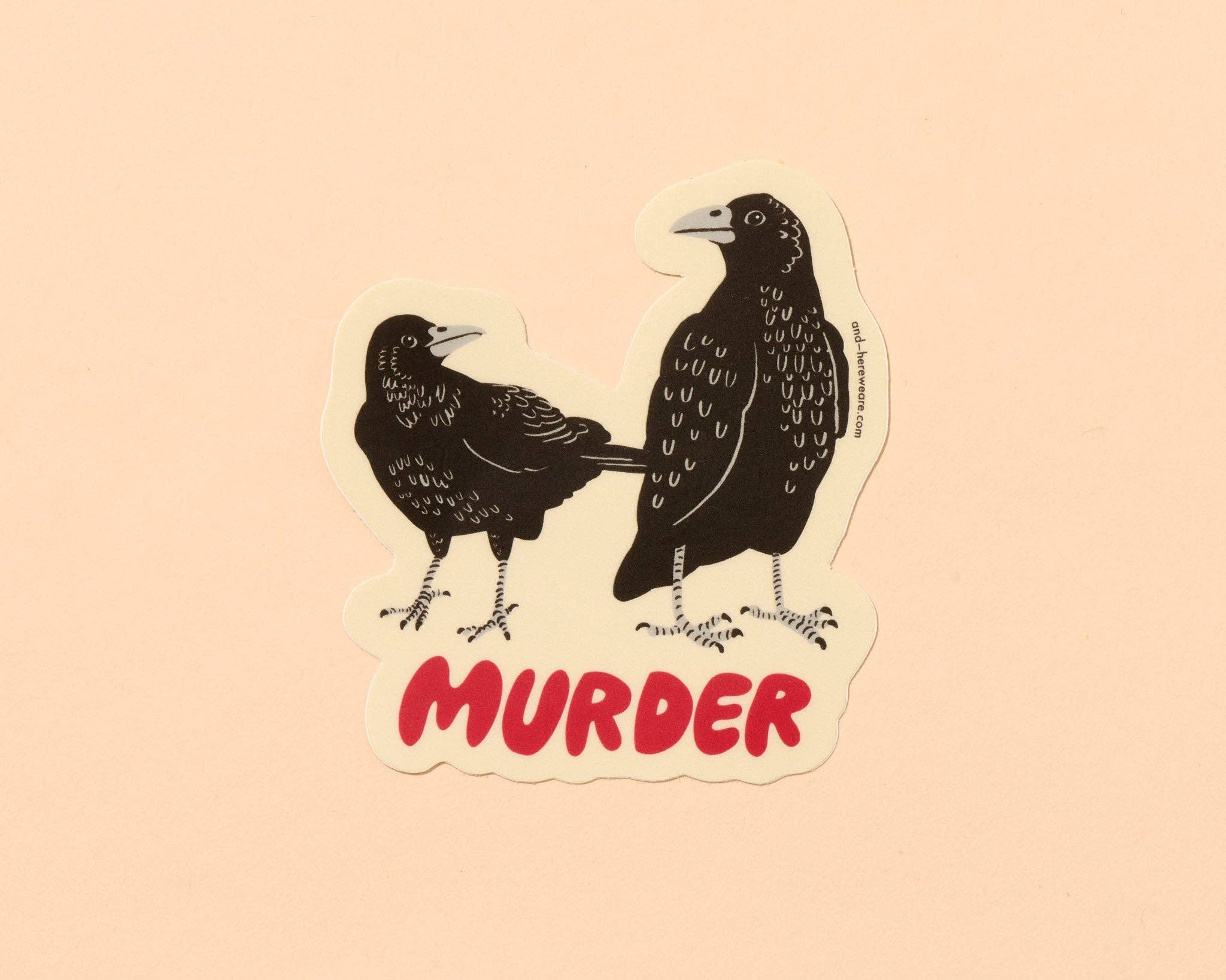 Murder Crow Vinyl Halloween Sticker - Made in USA