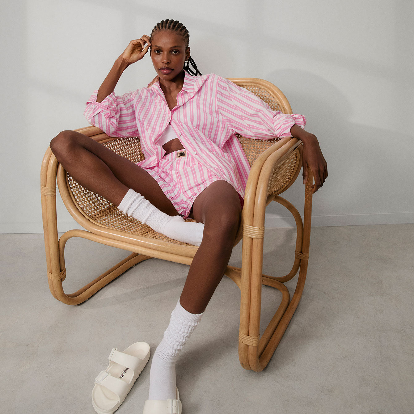 Airy Cotton Curved Hem Boxer