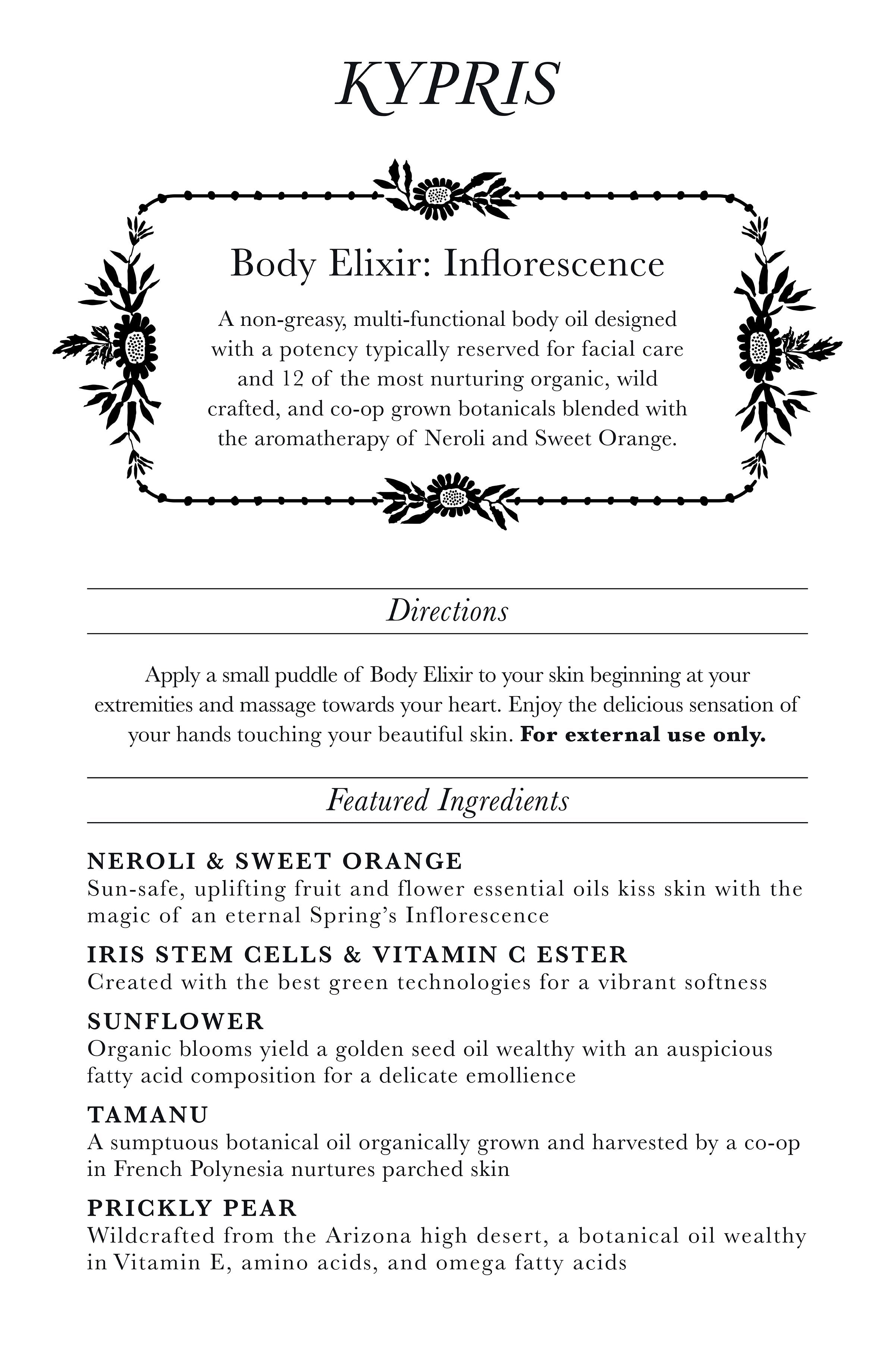 Body Elixir: Inflorescence - Potent Nurturing Body Oil