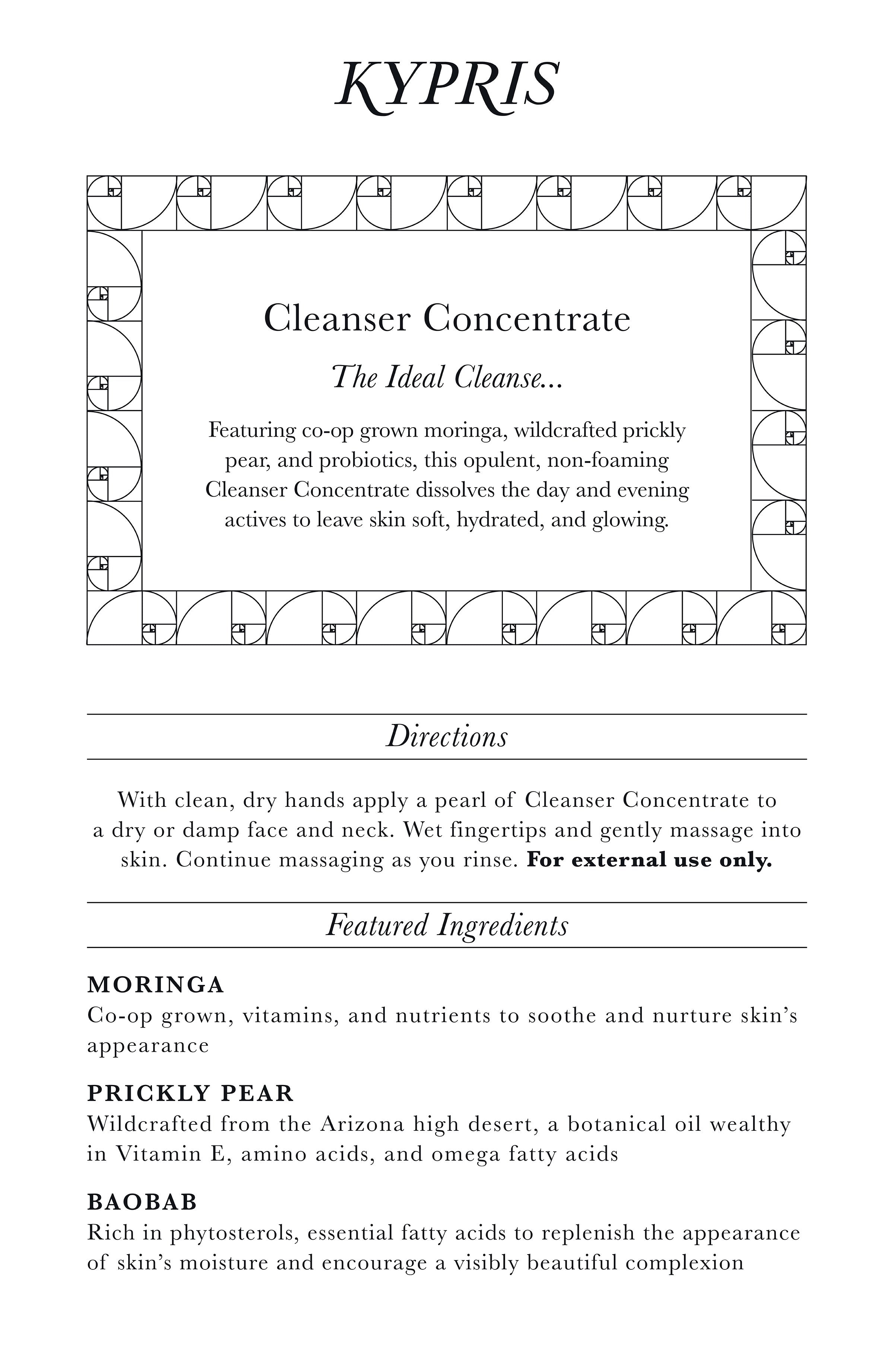 Cleanser Concentrate - Gentle, Non Foaming, Creme Cleanser