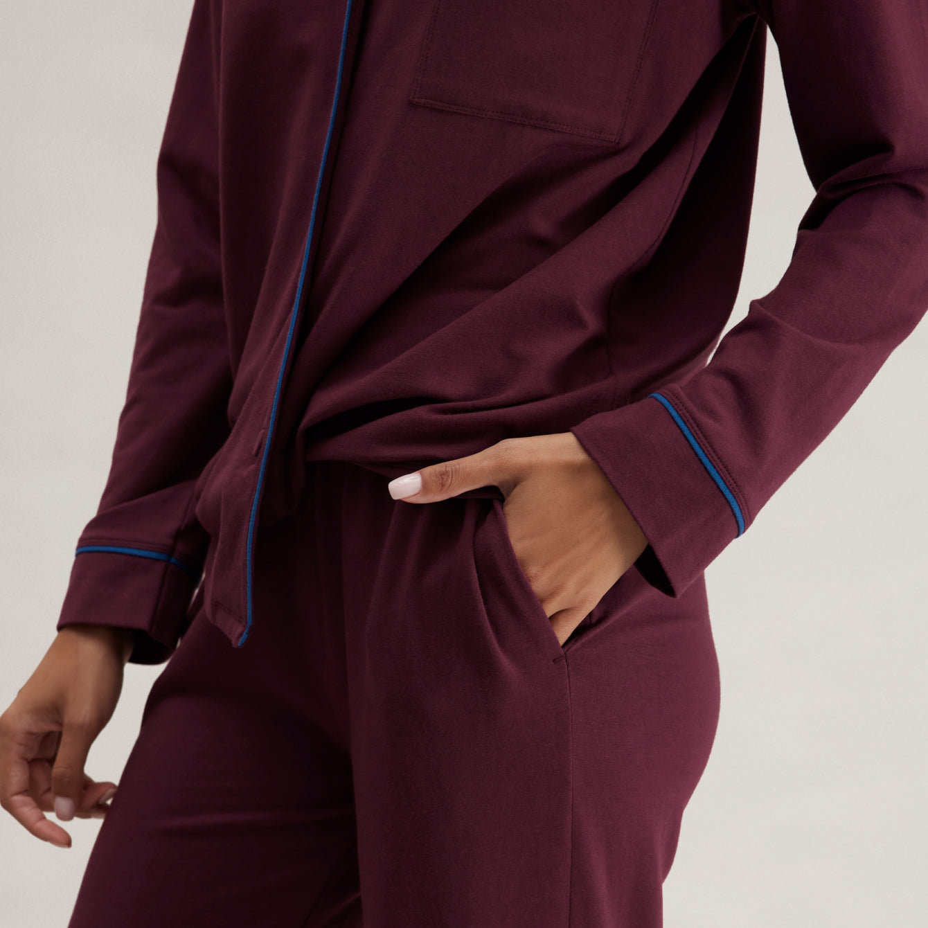 Slumberknit™ Shawl Collar Button Down Pant Set