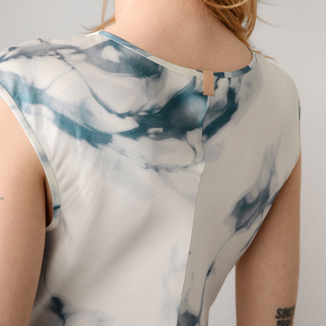 Lunya x Grace Dines Washable Silk Cap Sleeve Mini Dress