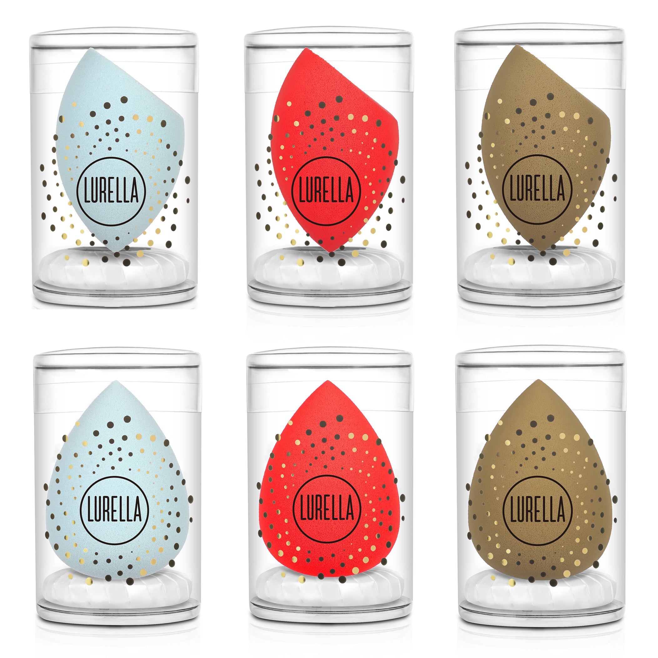 3 Angled, 3 Tear Drop Beauty Sponges