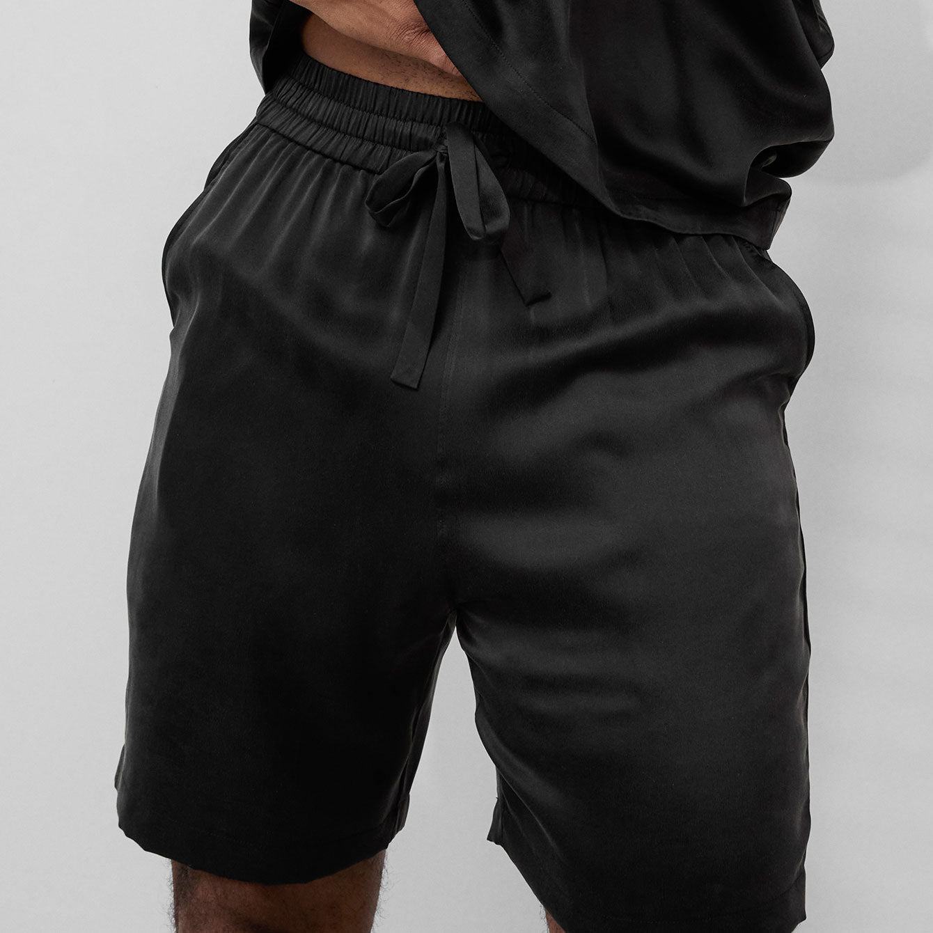 Men's Washable Silk Short Set