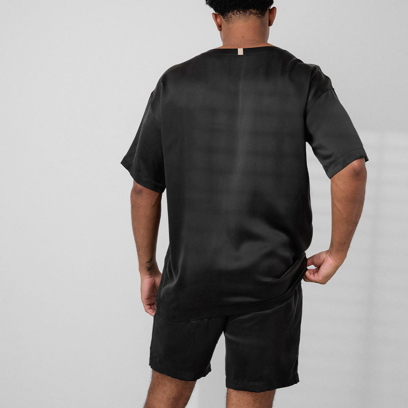 Men's Washable Silk Short Set
