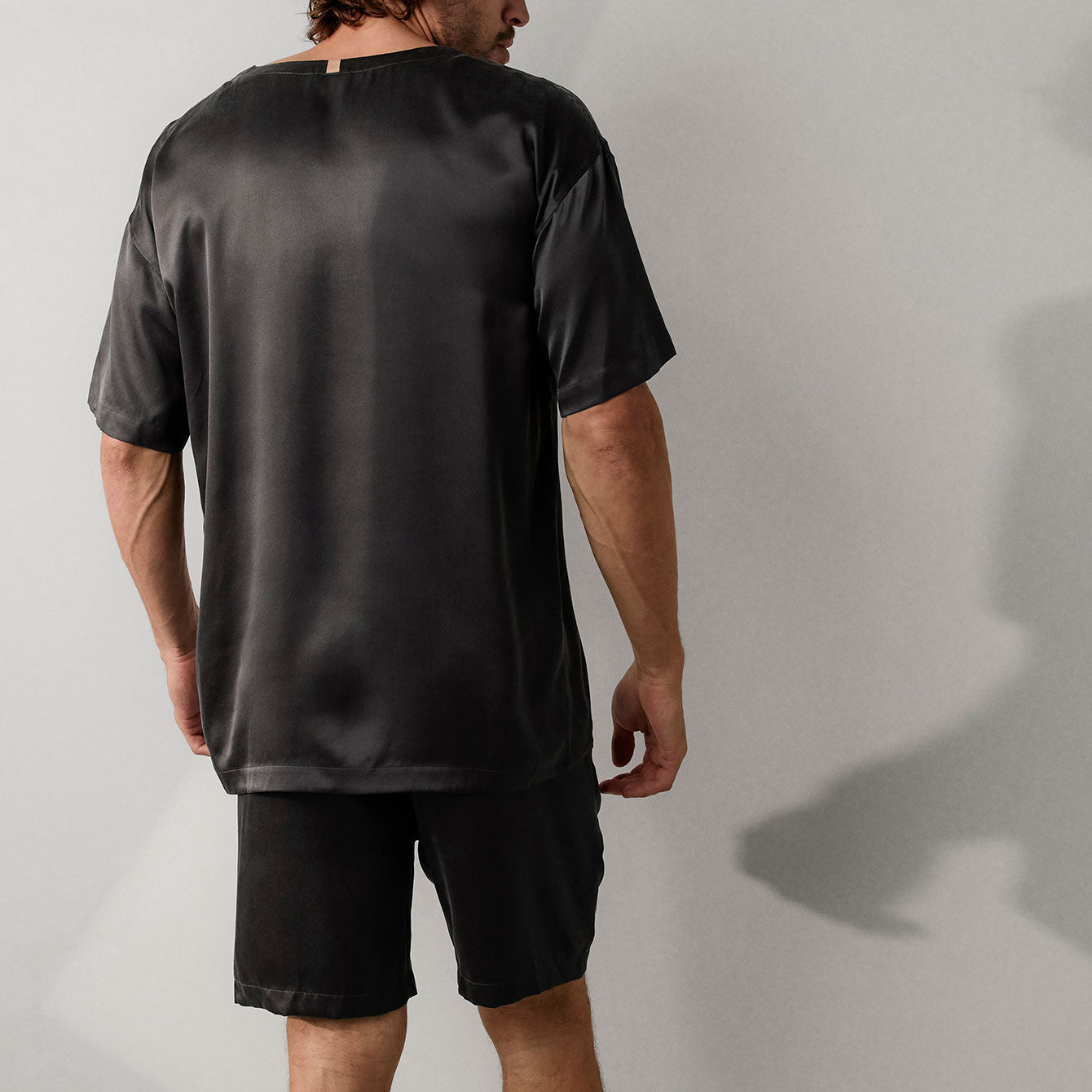 Men's Washable Silk Short Set