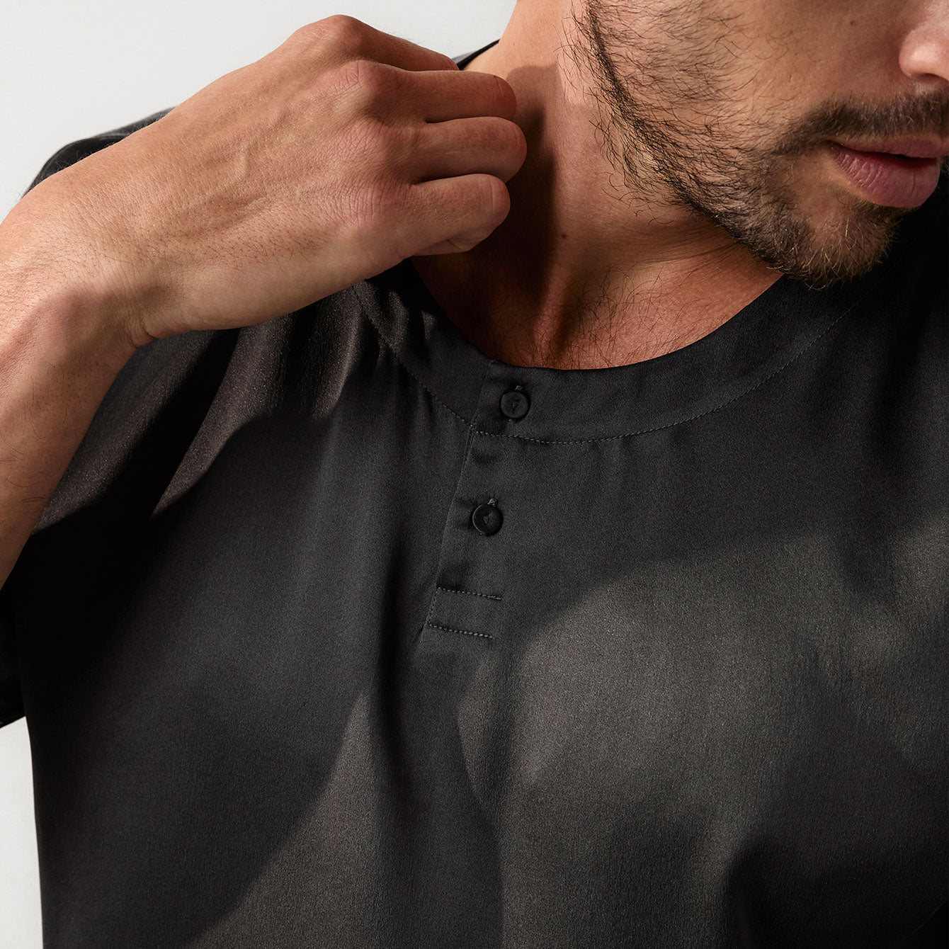 Men's Washable Silk Short Set