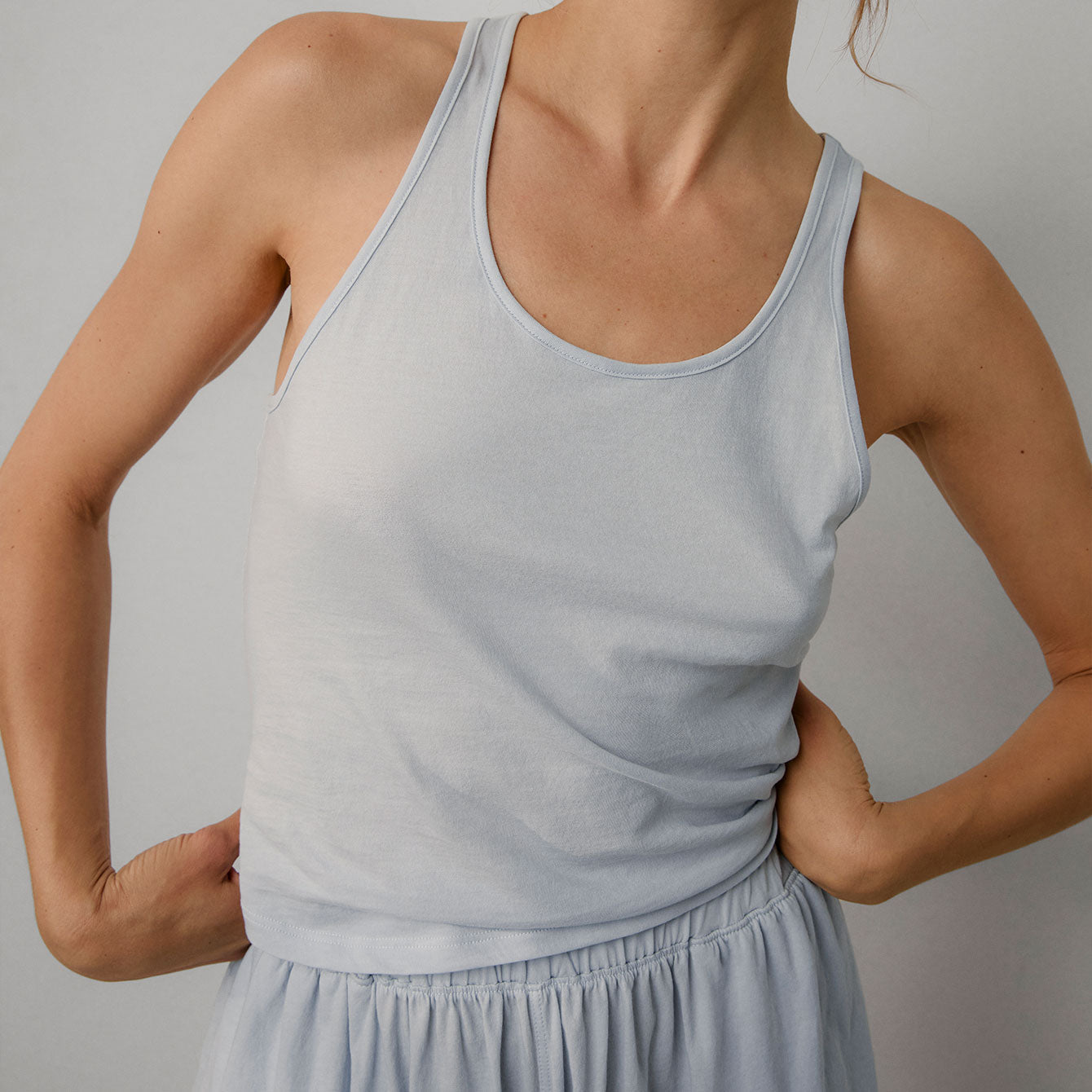 Organic Pima Curved Hem Tank