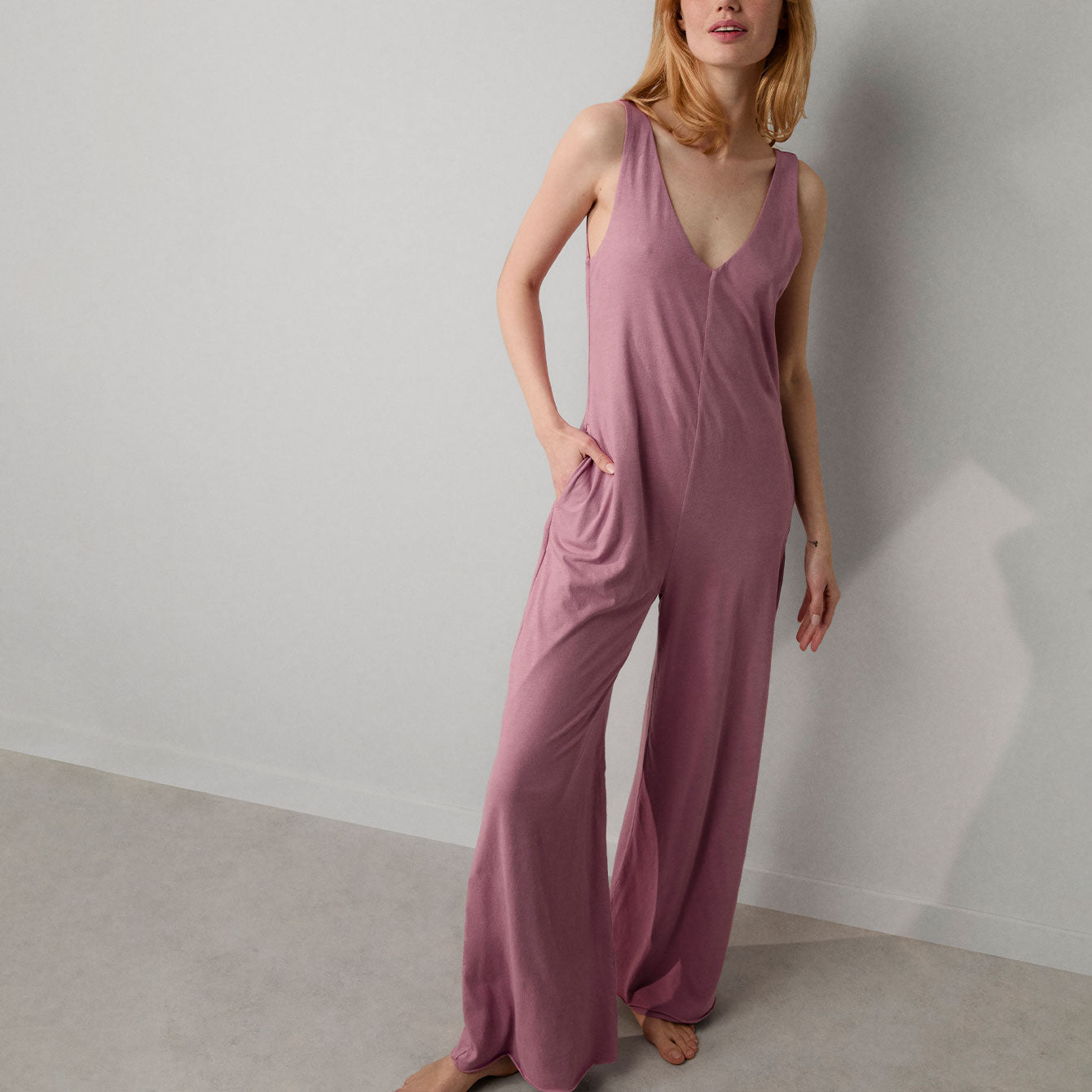 Organic Pima Double V Jumpsuit