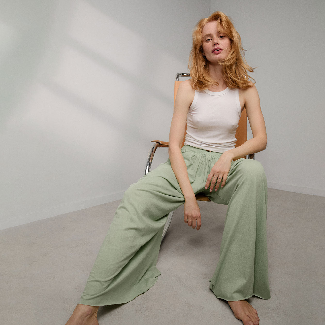 Organic Pima Wide Leg Pant