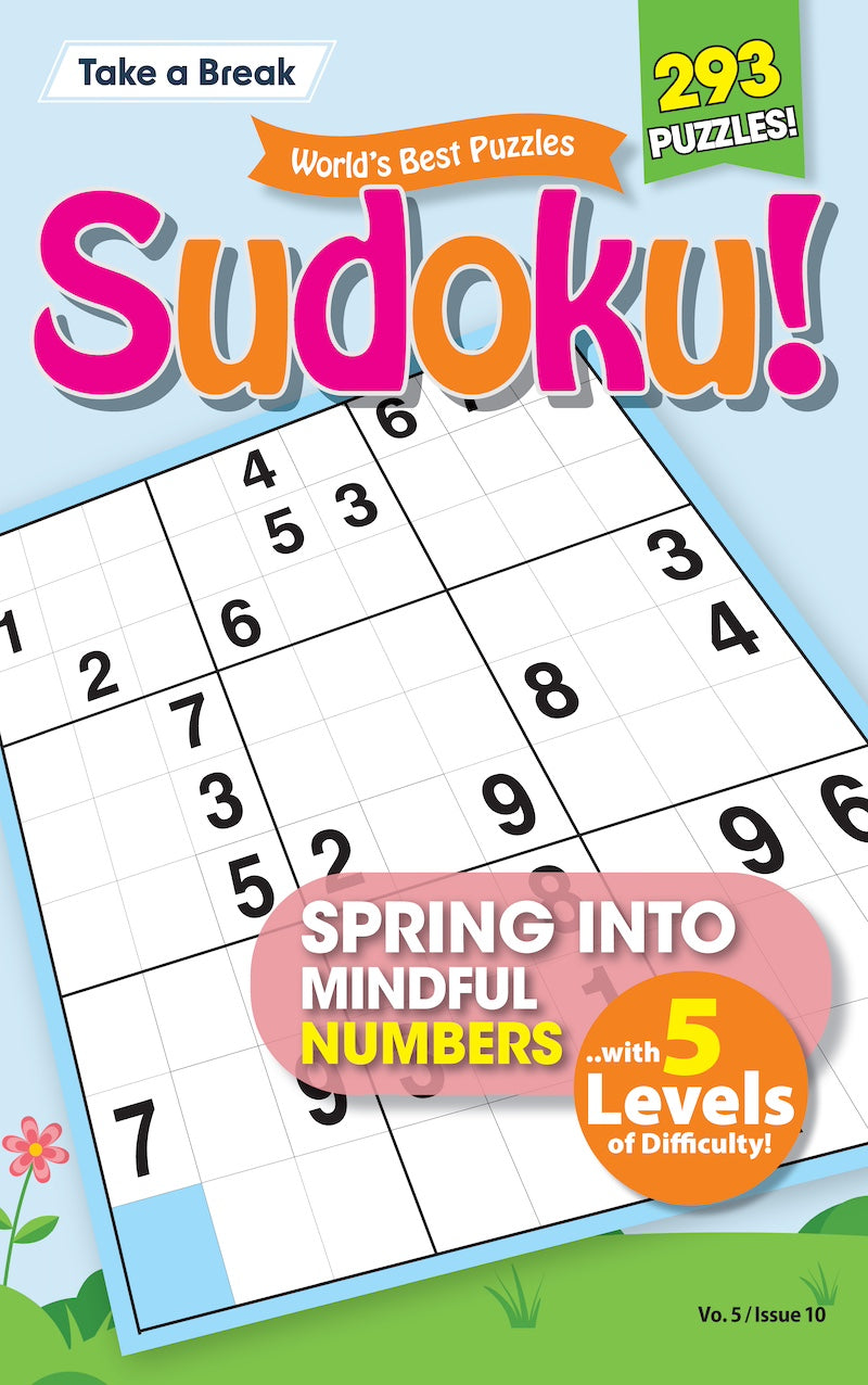 World's Best Sudoku - Vol. 5 Issue 10: 293 Puzzles, 5 Levels Of Difficulty, Spring-Themed Fun, Helpful Hints, Brain Challenges, All Ages, Unwind, De-Stress, Relax, Unplug, Self-Care, Calming & Solve!