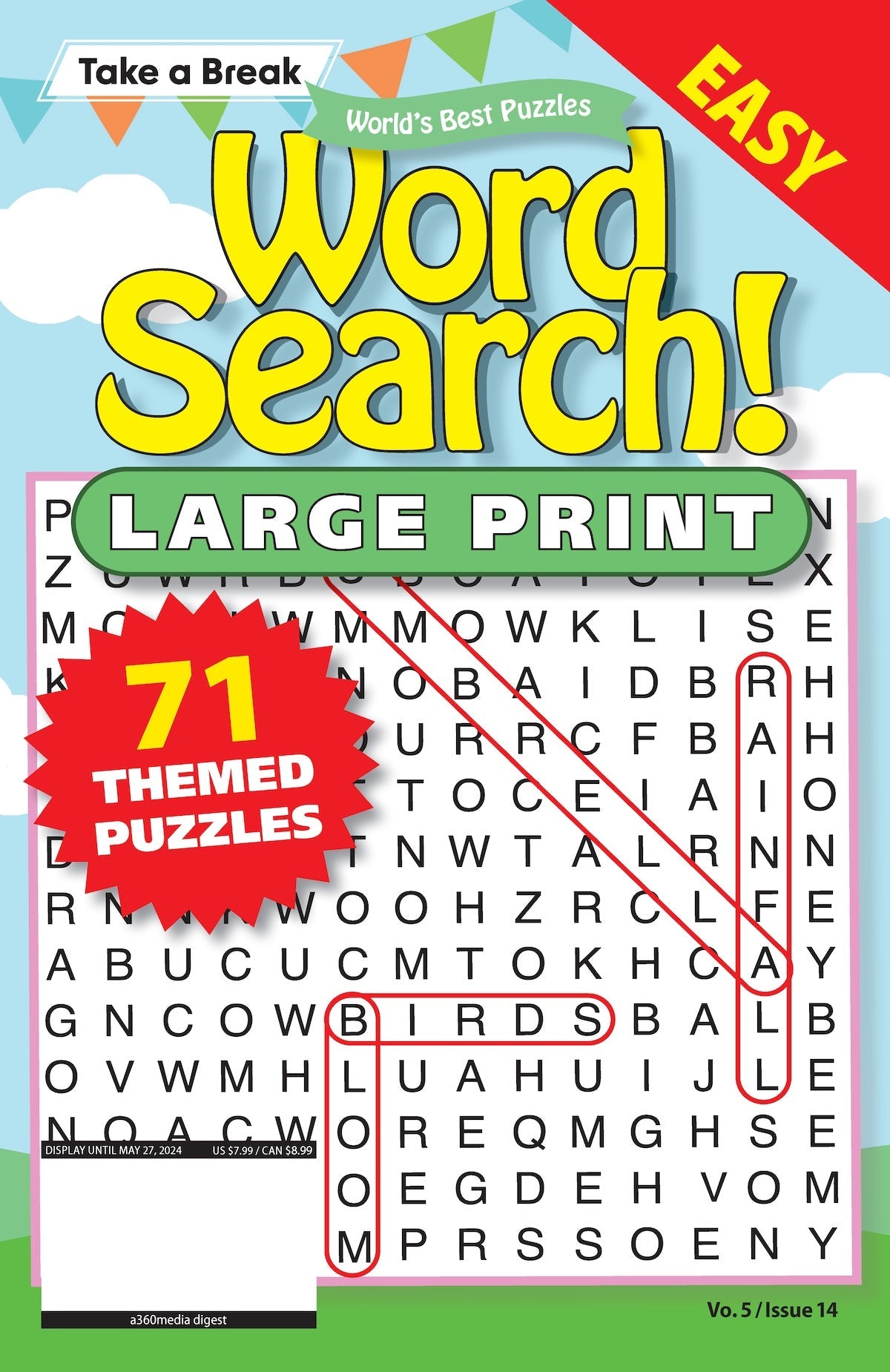 World's Best Puzzles Word Search - Easy Large Print, Volume 5 Issue 14 - 71 Themed Puzzles