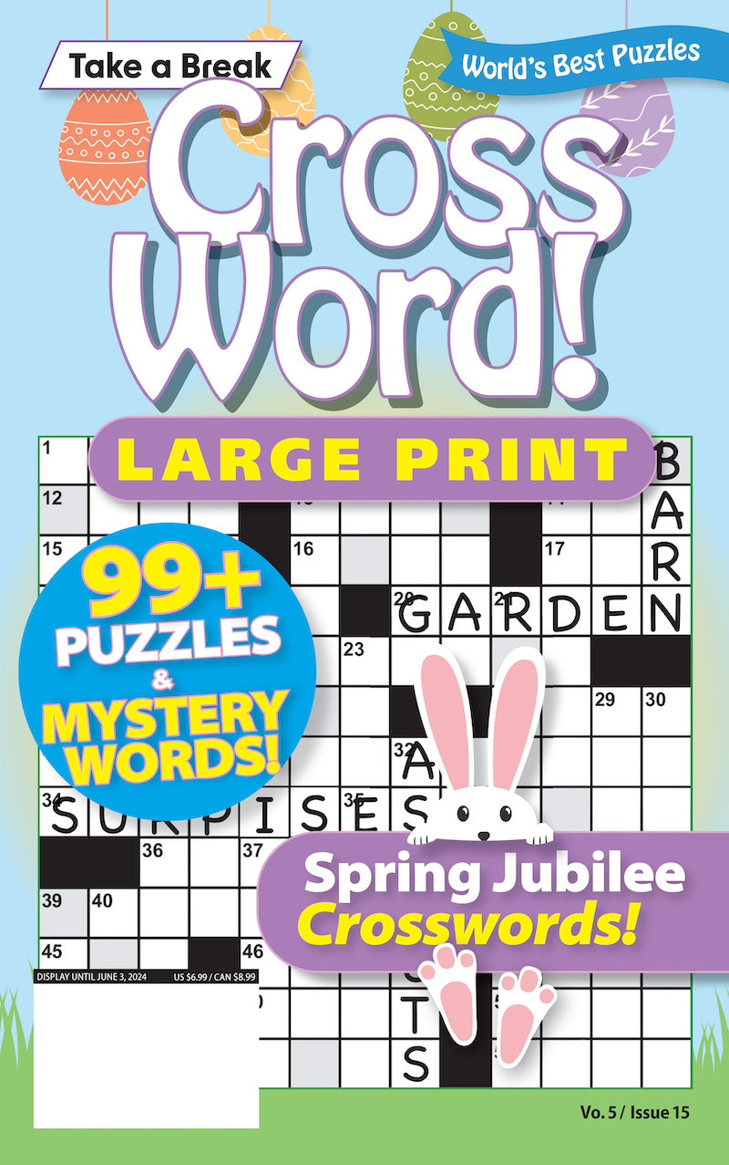World's Best Puzzles Cross Word - Large Print Vo. 5 / Issue 15 - 99+ Puzzles and Mystery Words, Spring Jubilee Crosswords