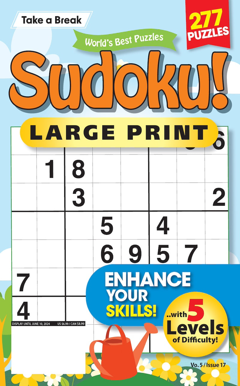 World's Best Puzzles Sudoku - Large Print, Volume 5 Issue 17 - Enhance Your Skills With 5 Levels of Difficulty