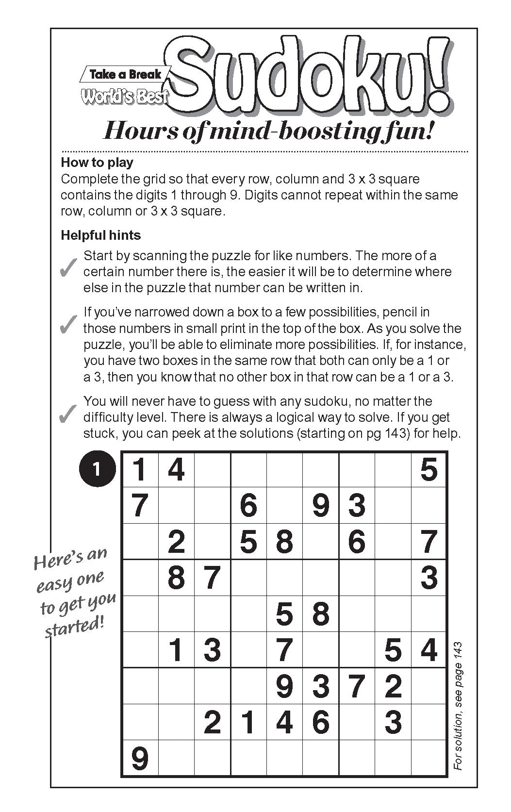 World's Best Puzzles Sudoku - Large Print, Volume 5 Issue 17 - Enhance Your Skills With 5 Levels of Difficulty