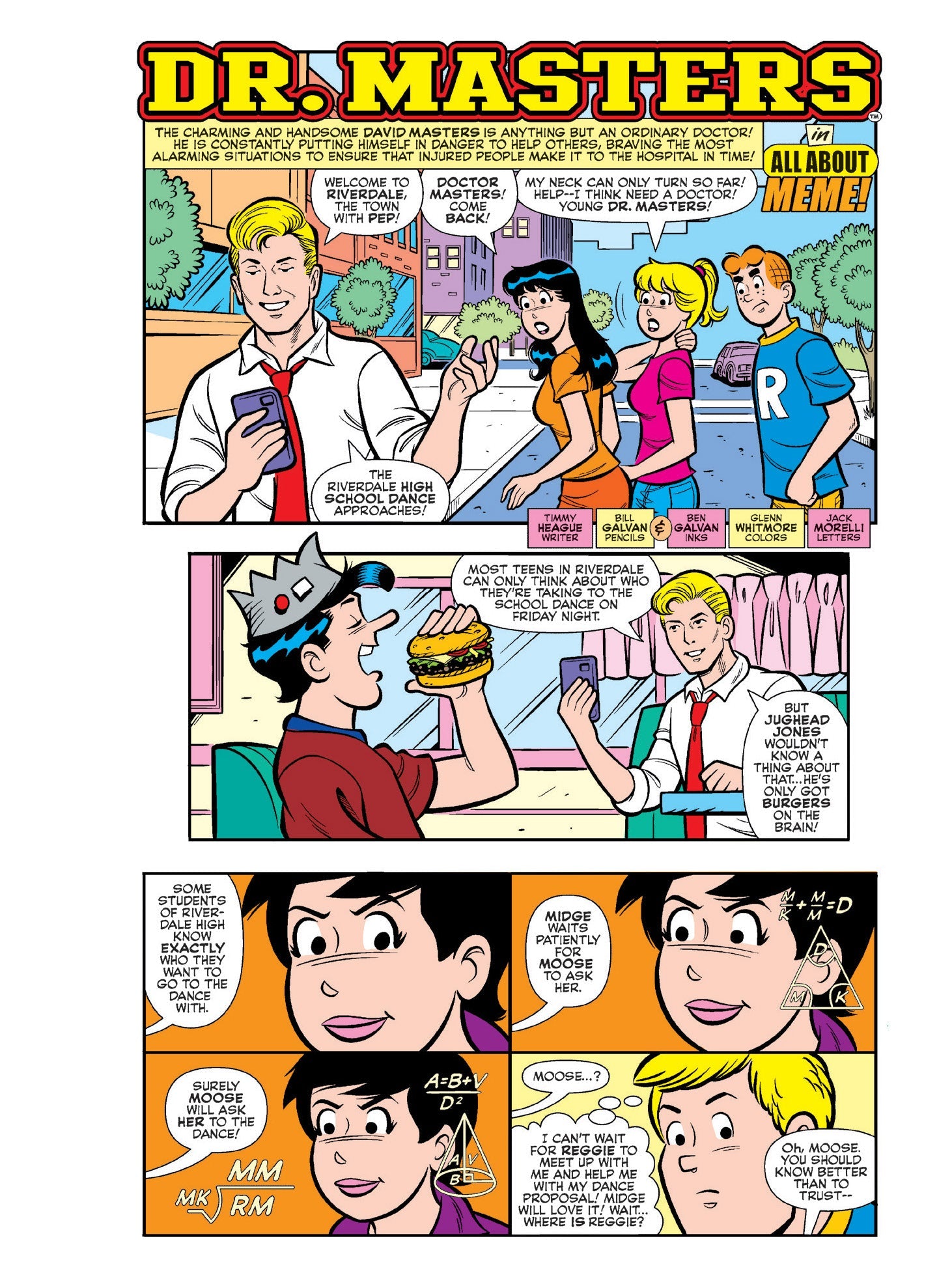 World Of Archie Jumbo Comics - Issue 143: Brand New Story, Young Doctor Masters Wants to Make Riverdale Your Favorite Town, Archie Andrews & Betty Cooper's Adventure & All About Memes!
