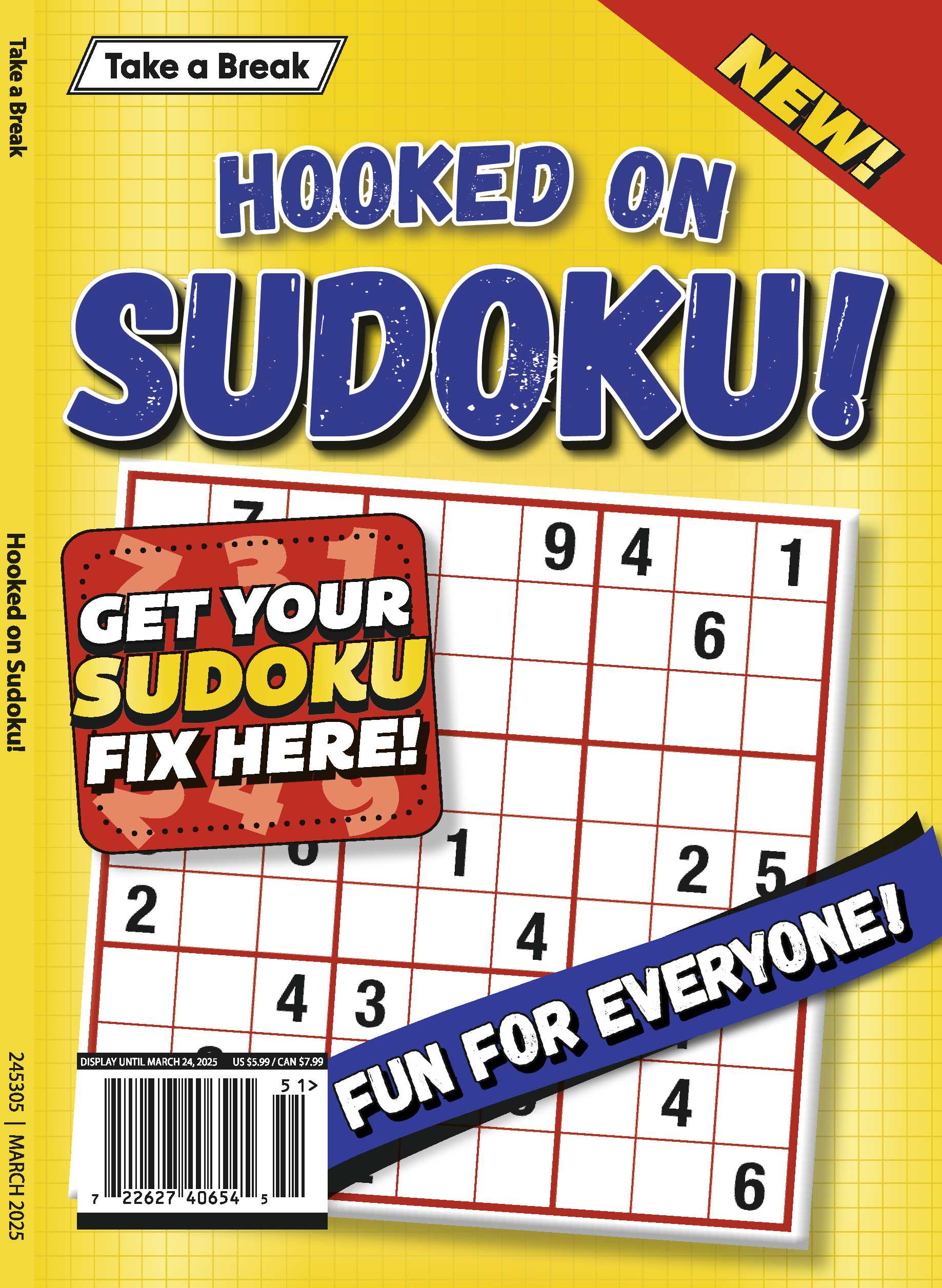 Take a Break - Hooked On Sudoku 24.12.20: Large Print, Fun For Everyone, Hours Of Mind-Boosting Fun, Get Your Sudoku Fix Here!