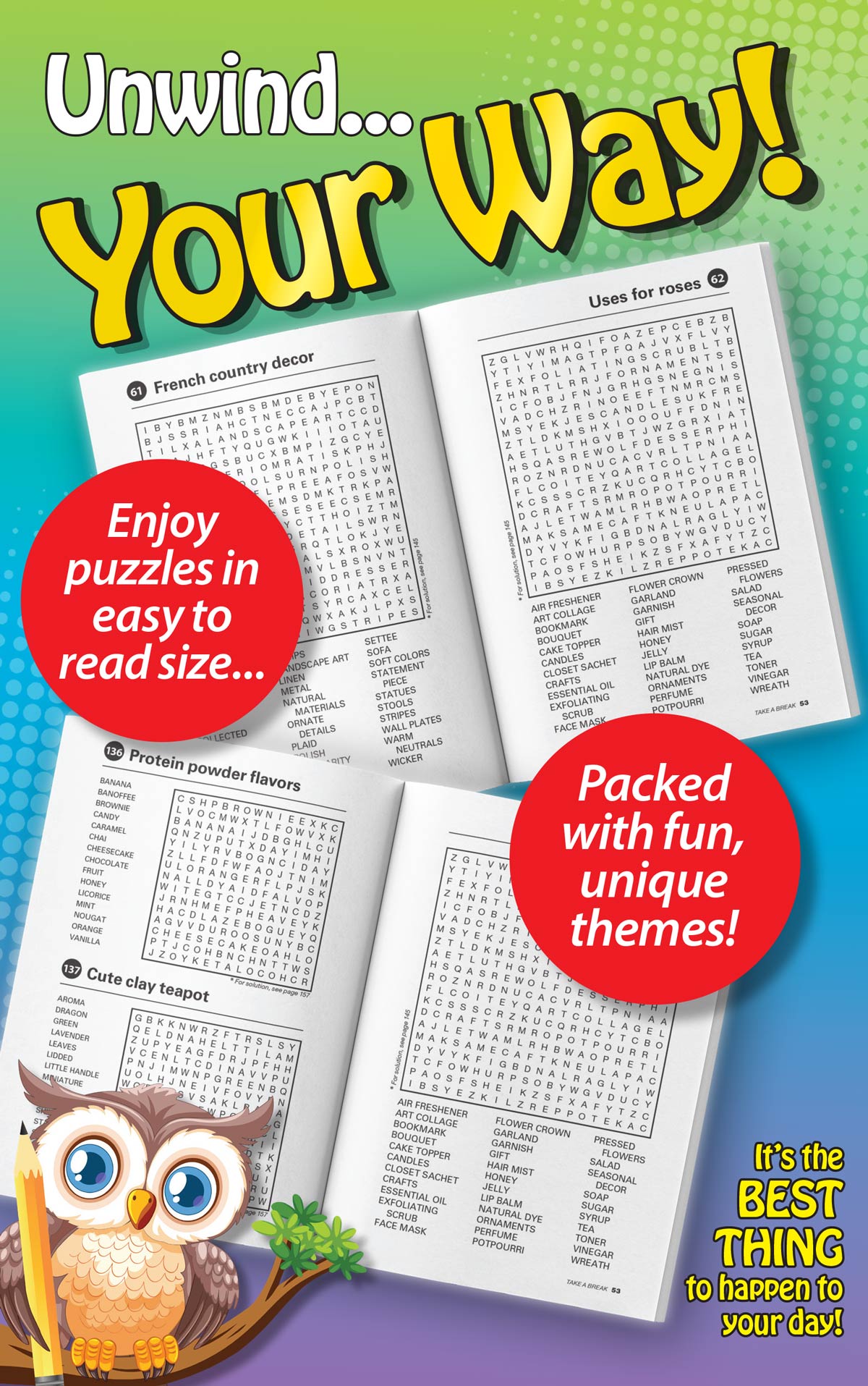 World's Best Puzzle - Word Search 25.04.11: Large Print, Packed With Over 150 Puzzles, Plus 10 Bonus Crisscross & Fill In Puzzles!