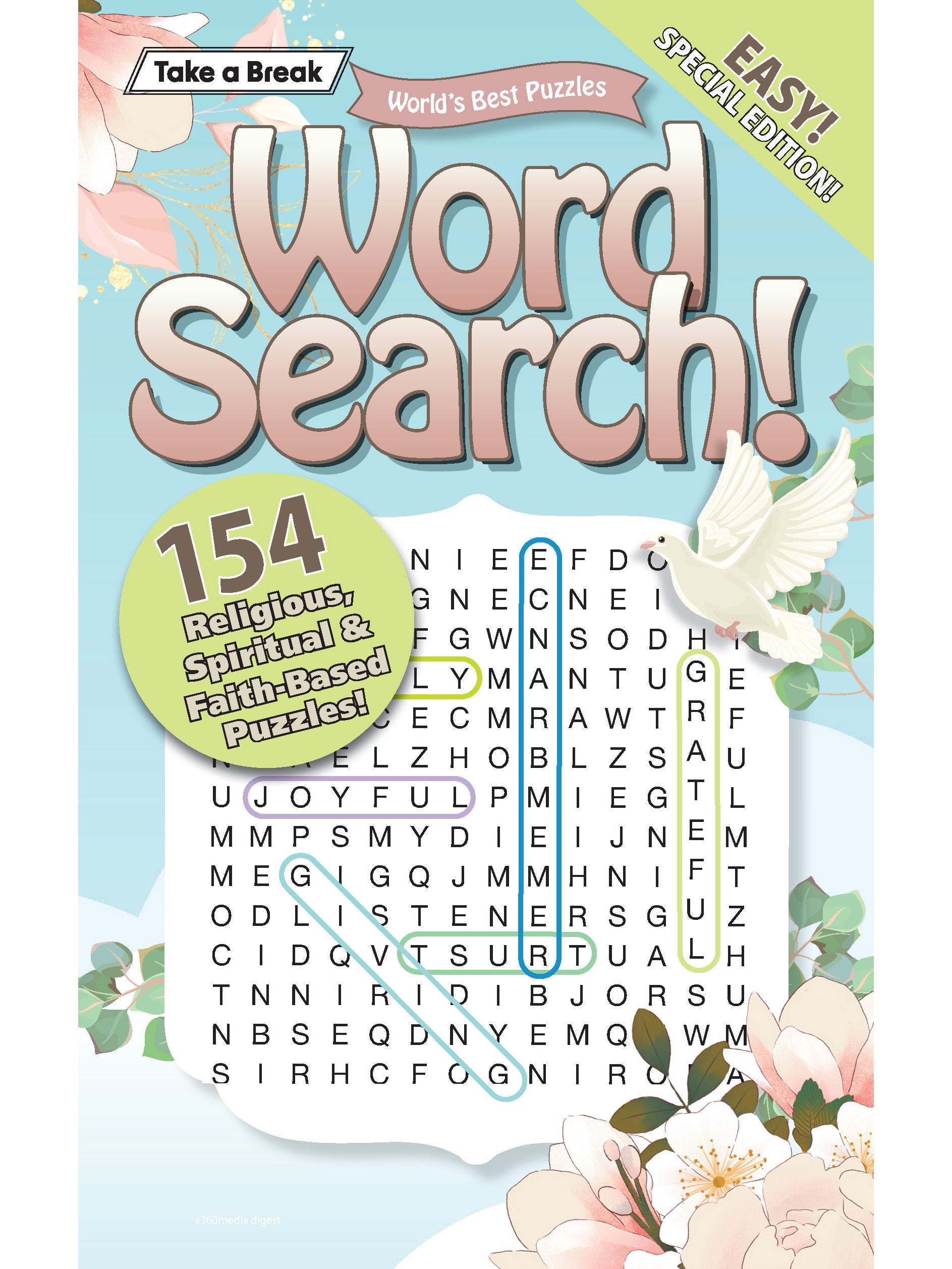 World's Best Puzzle - Word Search 25.05.02: Large Print, 154 Religious, Spiritual & Faith Based Puzzles, Easy Spring Edition! The Perfect Way To Unwind, Sharpen Your Brain, Relax, Unplug & More!