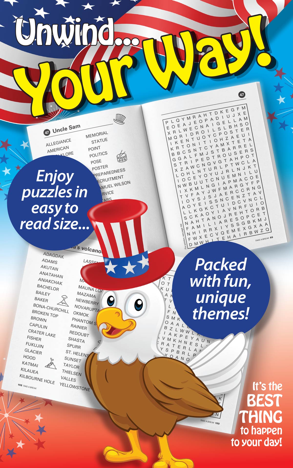 World's Best Puzzle - Word Search 25.05.02: 71 Large Print Puzzles, All Things America, Patriotic Puzzles, Easy To Read, Unwind, Relax, Sharpen Your Brain & More!