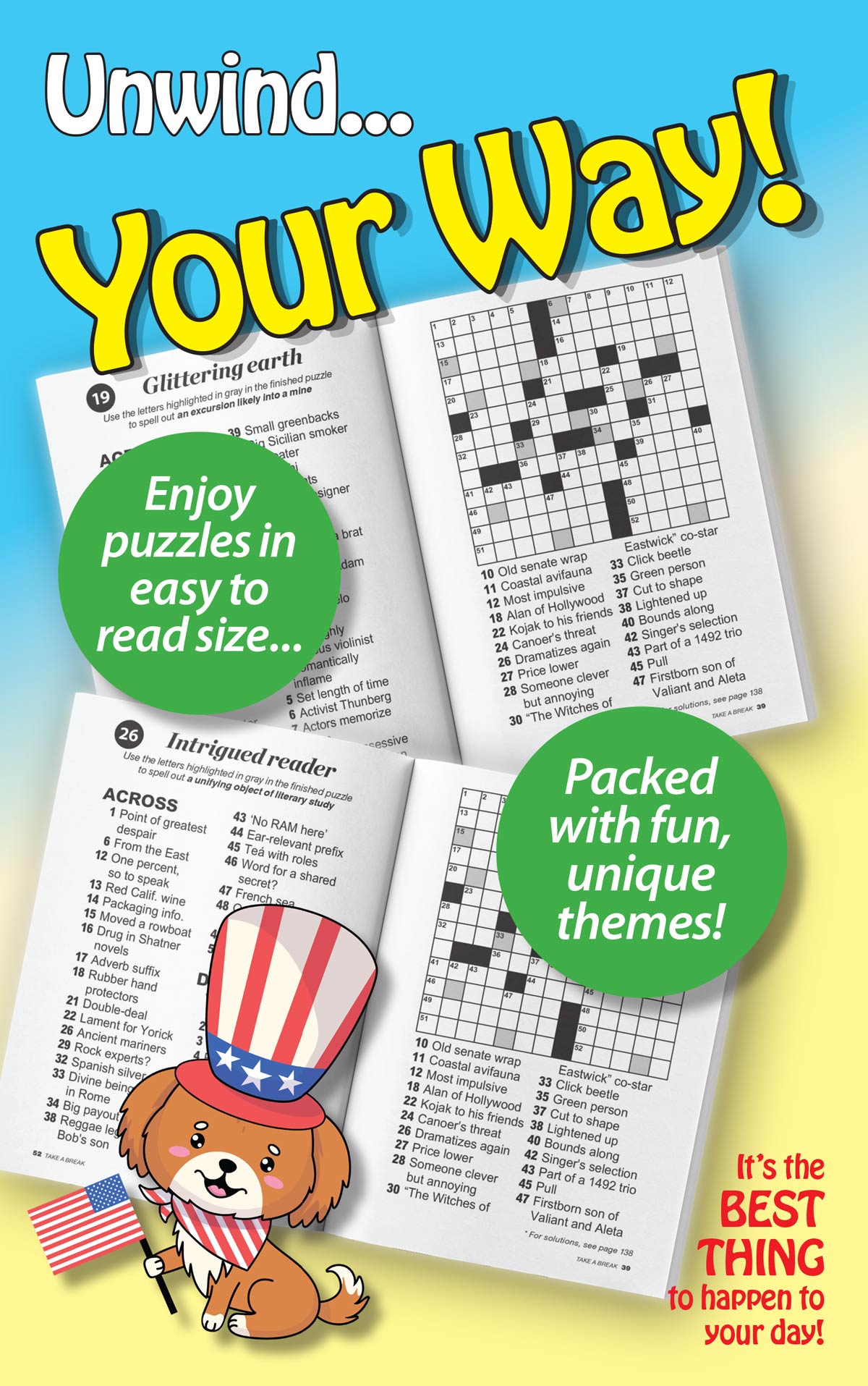 World's Best Puzzle - Crossword 25.05.23: Large Print, Over 99 Puzzles For Summer Fun, Patriotic Edition, Memorial Day, Fourth Of July, Mystery Words, Enjoy Hours Of Mind-Boosting Fun & More!