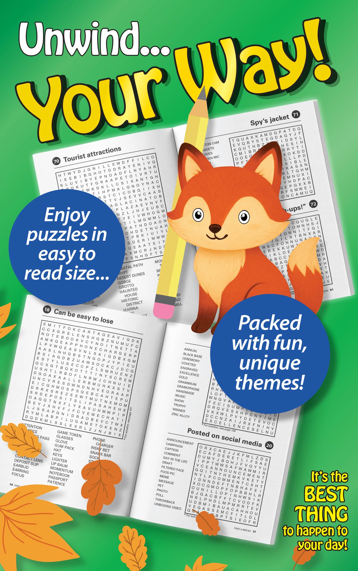 World's Best Puzzle - Word Search 25.09.05: Large Print, Easy To Read, Unique Themes, 150+ Puzzles,10 Bonus Crisscross & Fill-In Puzzles, Relax & Unwind, Sharpen Your Brain, Great For Travel & More!