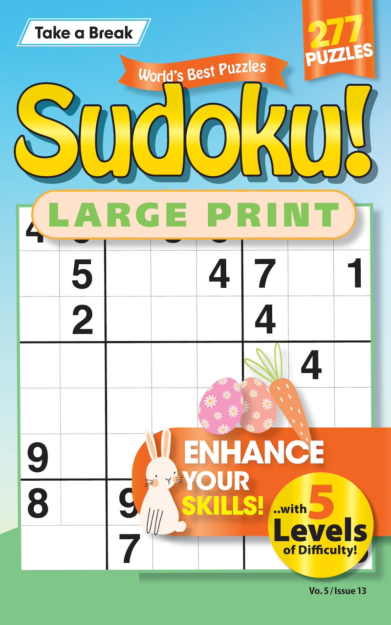 World's Best Puzzles Sudoku - Large Print, Volume 5 Issue 13 - Enhance Your Skills With 5 Levels of Difficulty