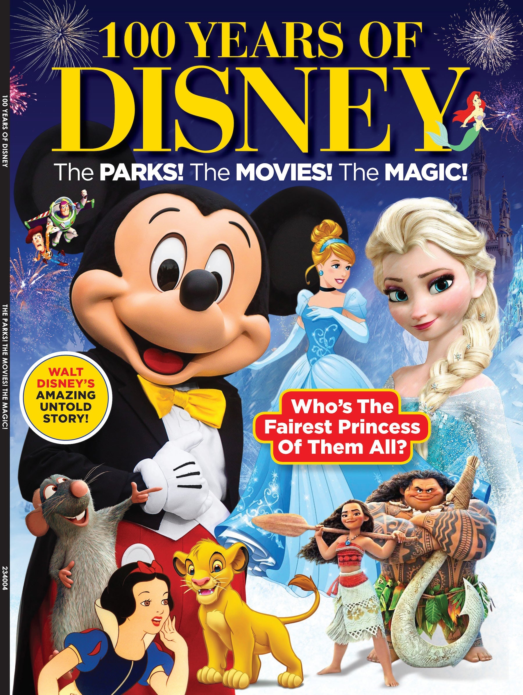 100 Years Of Disney - The Parks, The Movies, The Magic: Walt Disney, Snow White, Frozen, Cinderella, Moana, Mickey Mouse, Little Mermaid, Toy Story, Lion King, Ratatouille, Princess & Untold Stories!
