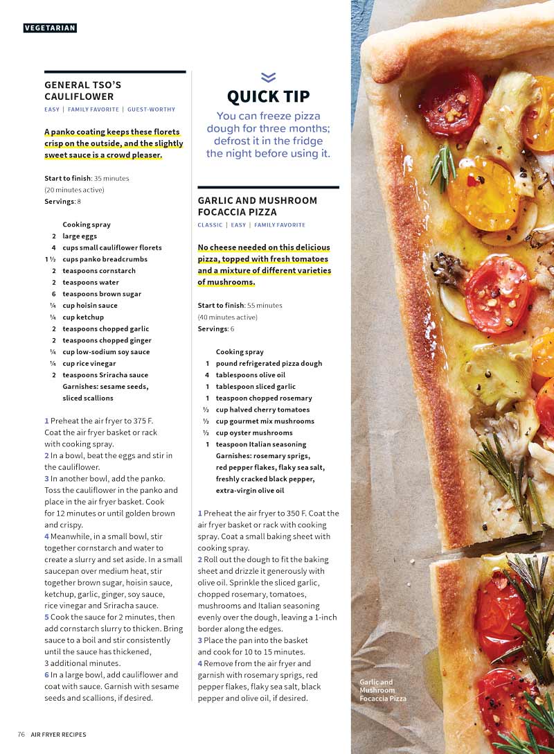 Air Fryer Recipes - 100+ Dishes, Meals In Minutes, Air Fryer Basics, Cleaning Tips, Quick Breakfasts, Appetizers, Family-Friendly Dinners, Tasty Sides, Desserts, Cinnamon Rolls, Burgers, Pizza & More!